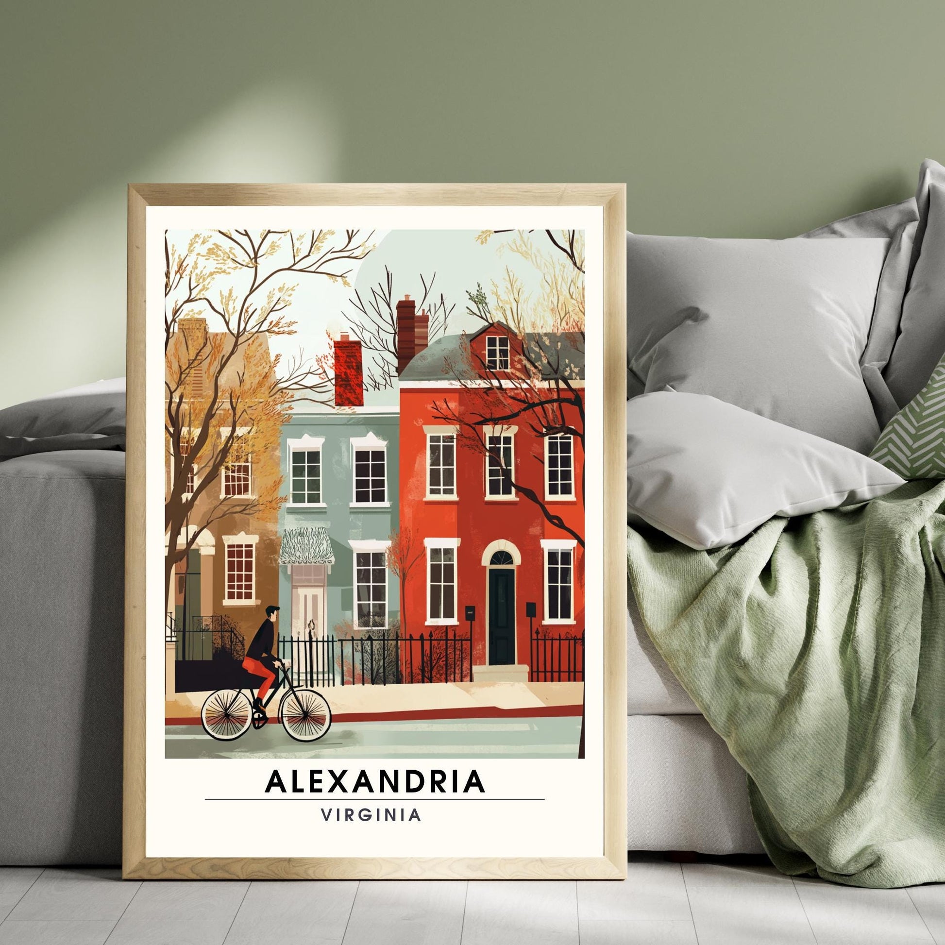 Affiche Alexandria, Virginie | impression de voyage Alexandria, Virginie - Façades des maisons