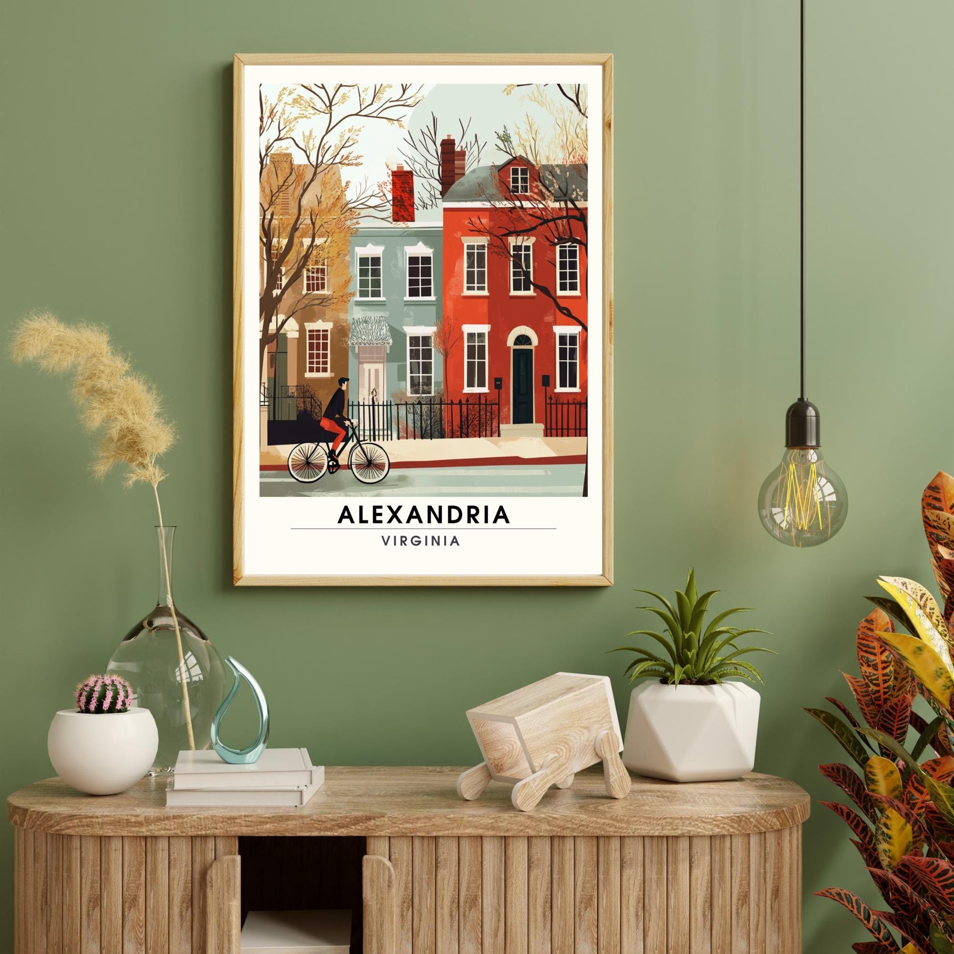 Affiche Alexandria, Virginie | impression de voyage Alexandria, Virginie - Façades des maisons