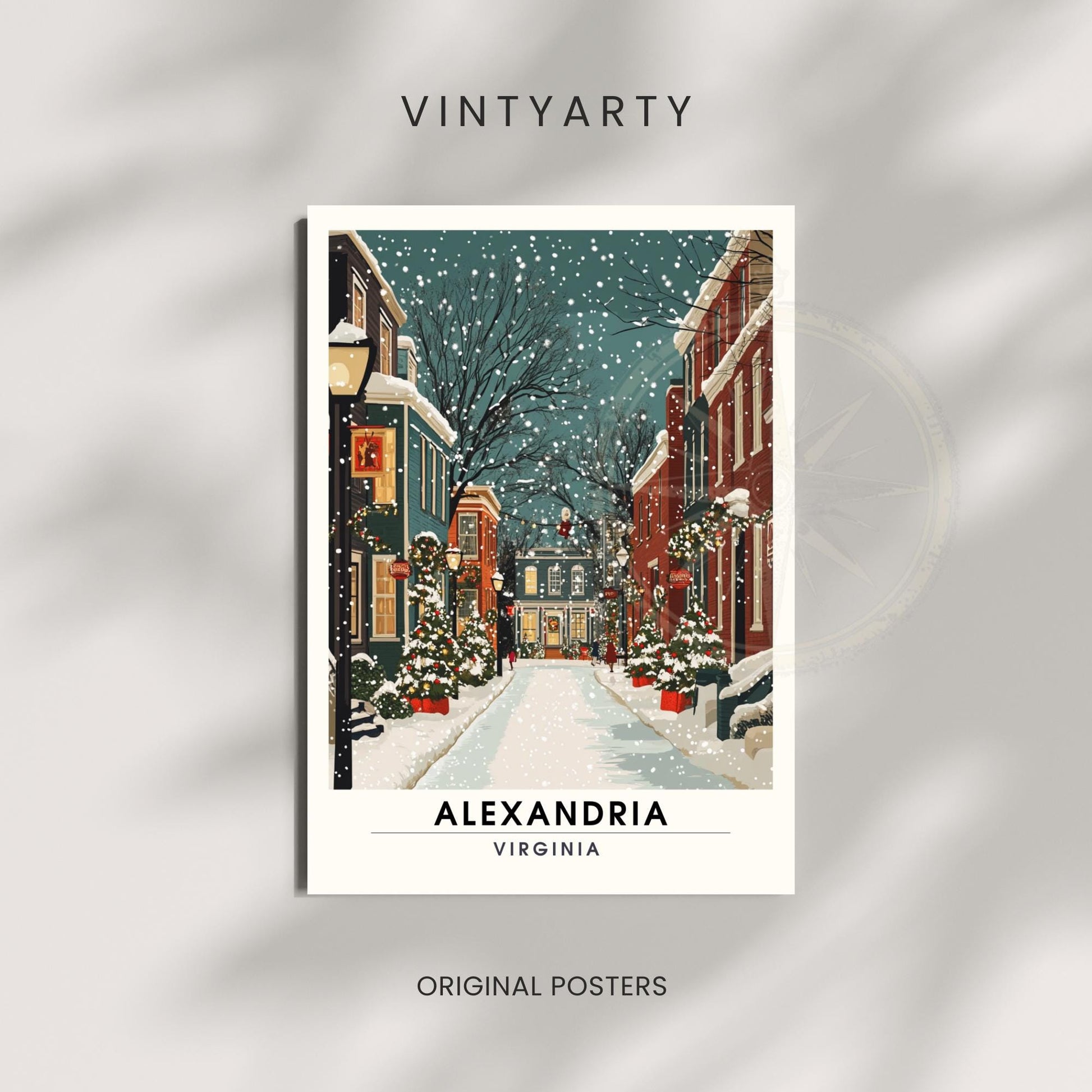 Affiche Alexandria, Virginie | impression de voyage Alexandria, Virginie en hiver