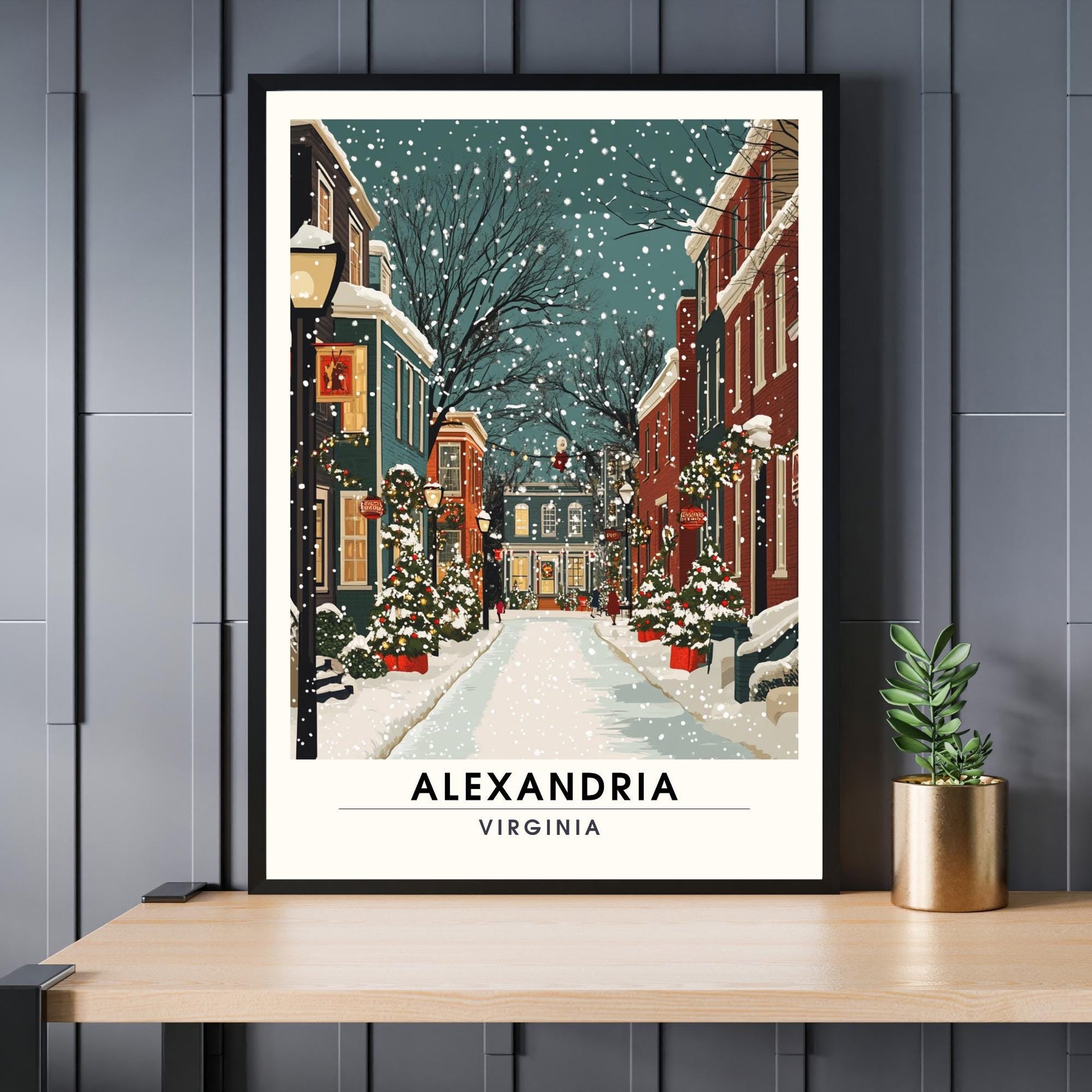 Affiche Alexandria, Virginie | impression de voyage Alexandria, Virginie en hiver