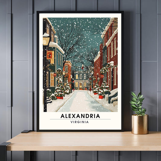 Affiche Alexandria, Virginie | impression de voyage Alexandria, Virginie en hiver