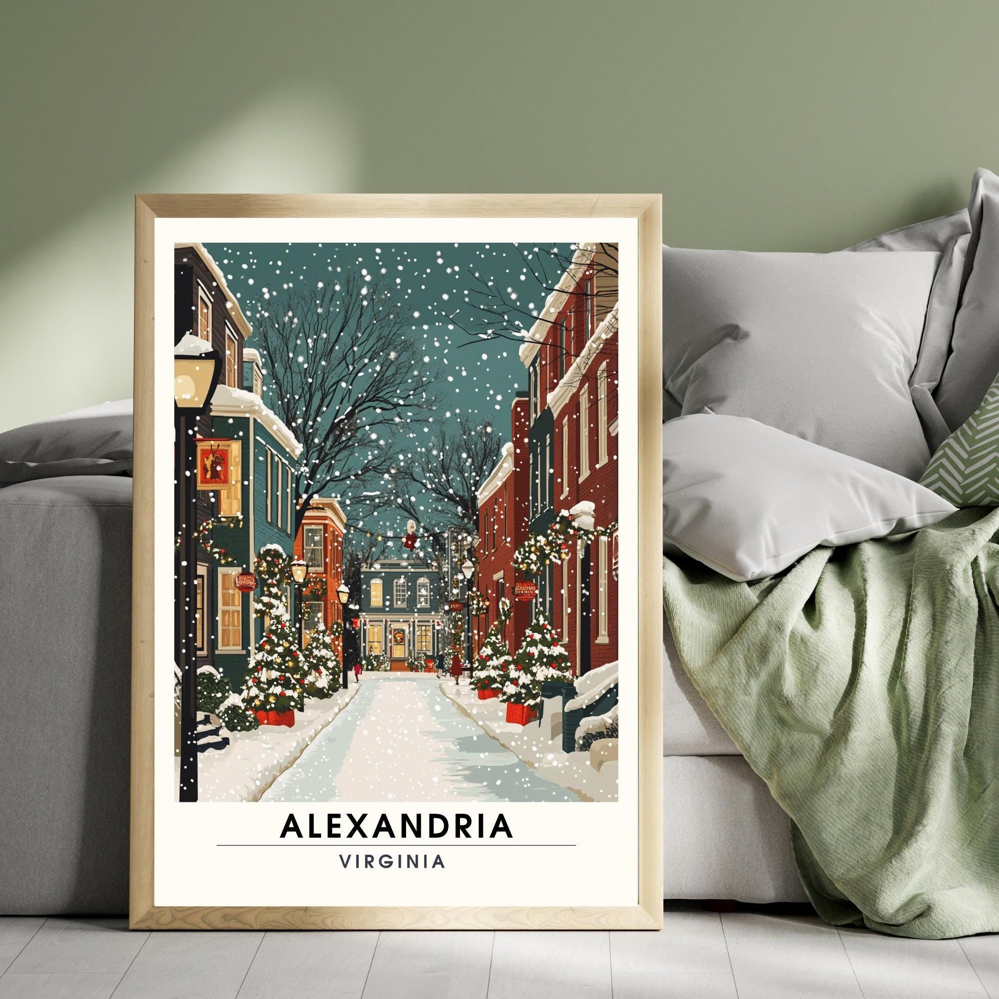 Affiche Alexandria, Virginie | impression de voyage Alexandria, Virginie en hiver