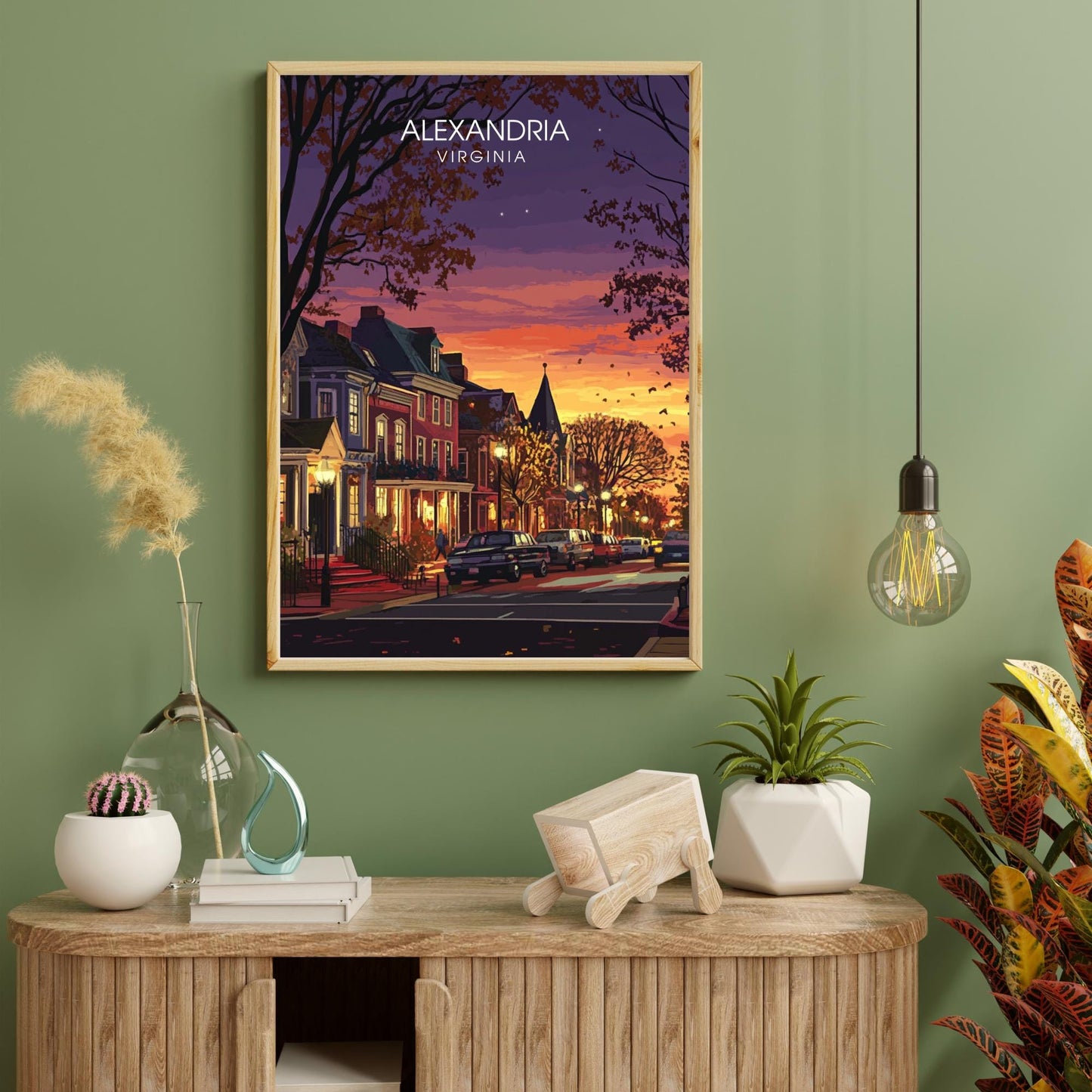 Affiche Alexandria, Virginie | impression Alexandria, Virginie USA - Balade nocturne