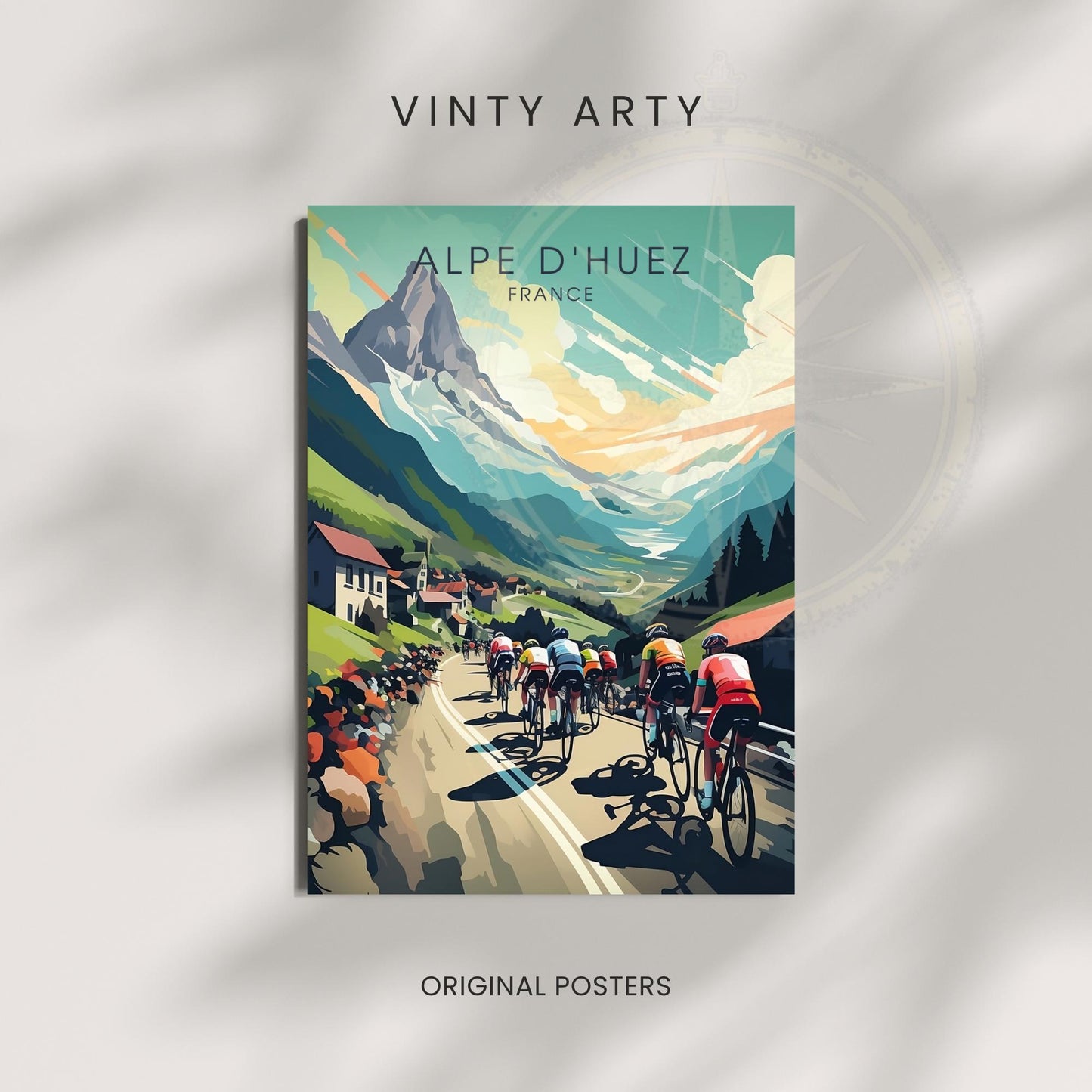 Affiche Alpe d'Huez, France | Impression Cyclisme