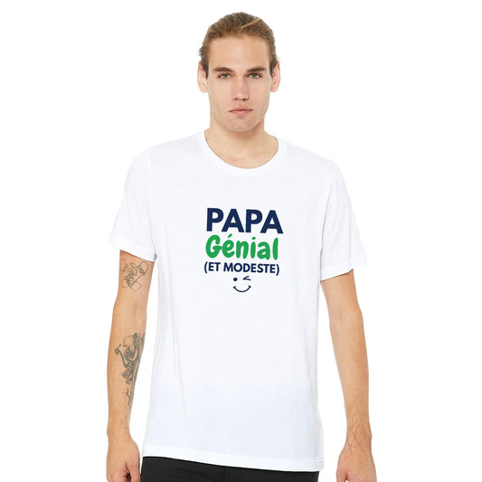 T-shirt Premium à col ras du cou | Papa Génial