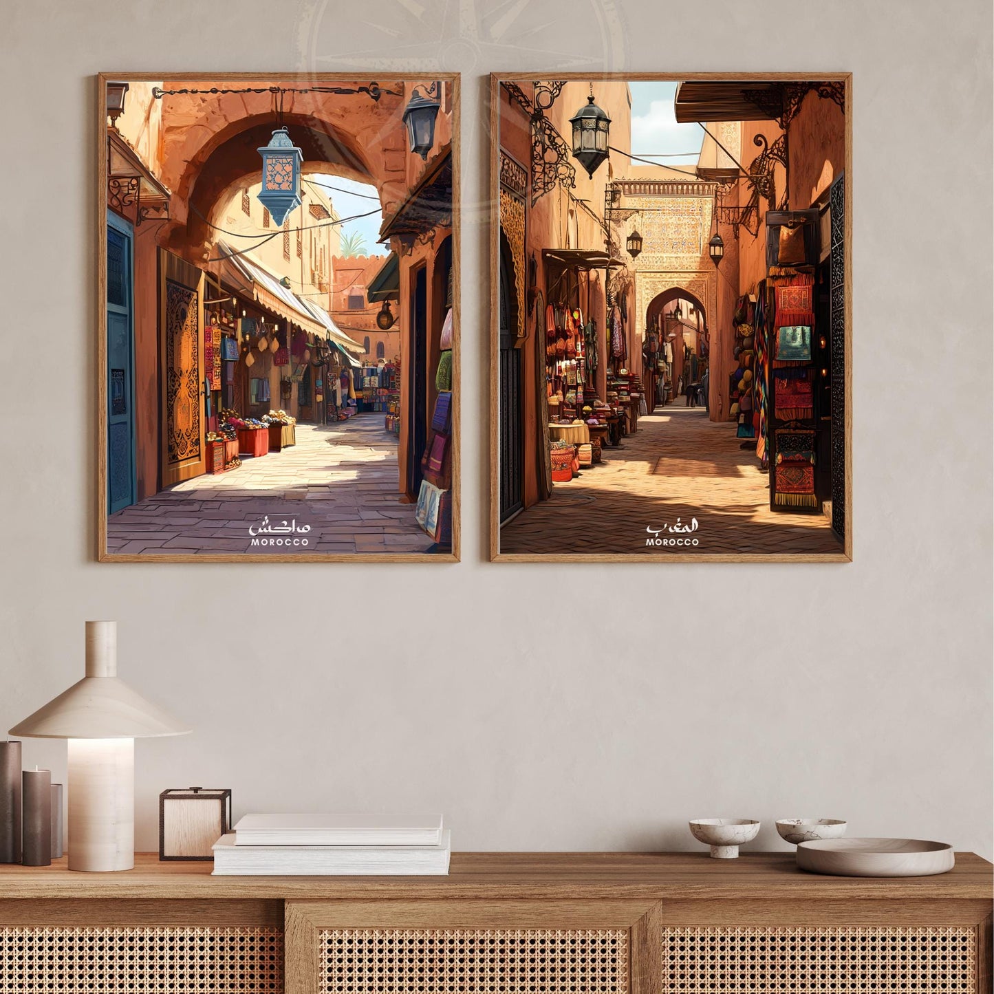 Affiche Marrakech | Impression de voyage Maroc | Affiche Maroc