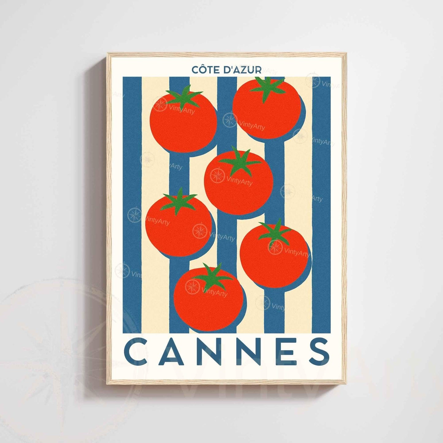 Affiche Cannes Tomates Côte d’Azu