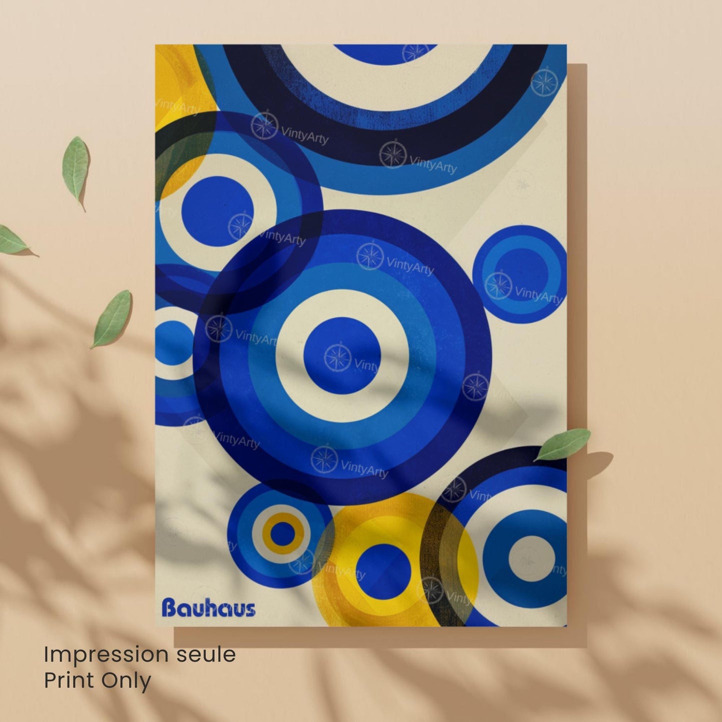 Affiche Bauhaus | Poster géométrique abstrait moderne