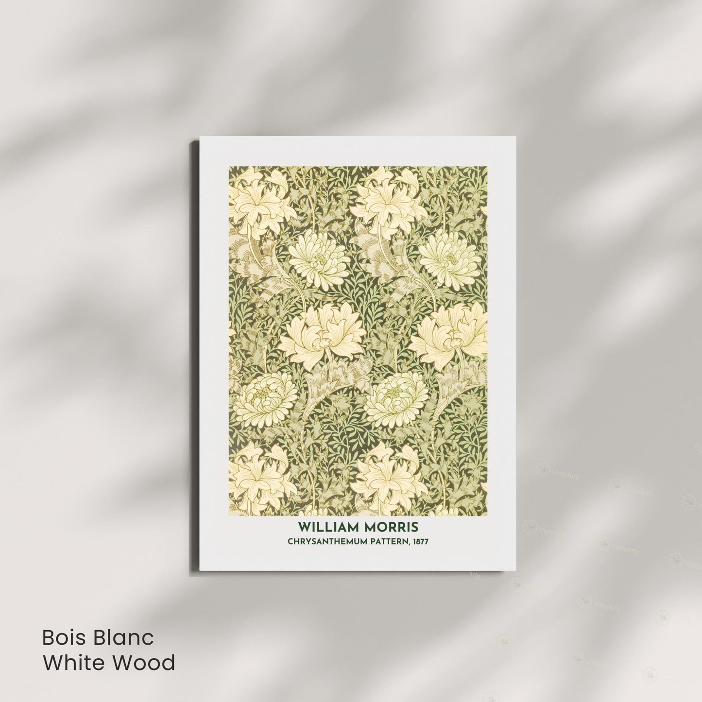 Affiche William Morris Chrysanthemum Pattern 1877 – Poster floral vintage Arts & Crafts, impression murale botanique, décoration intérieure