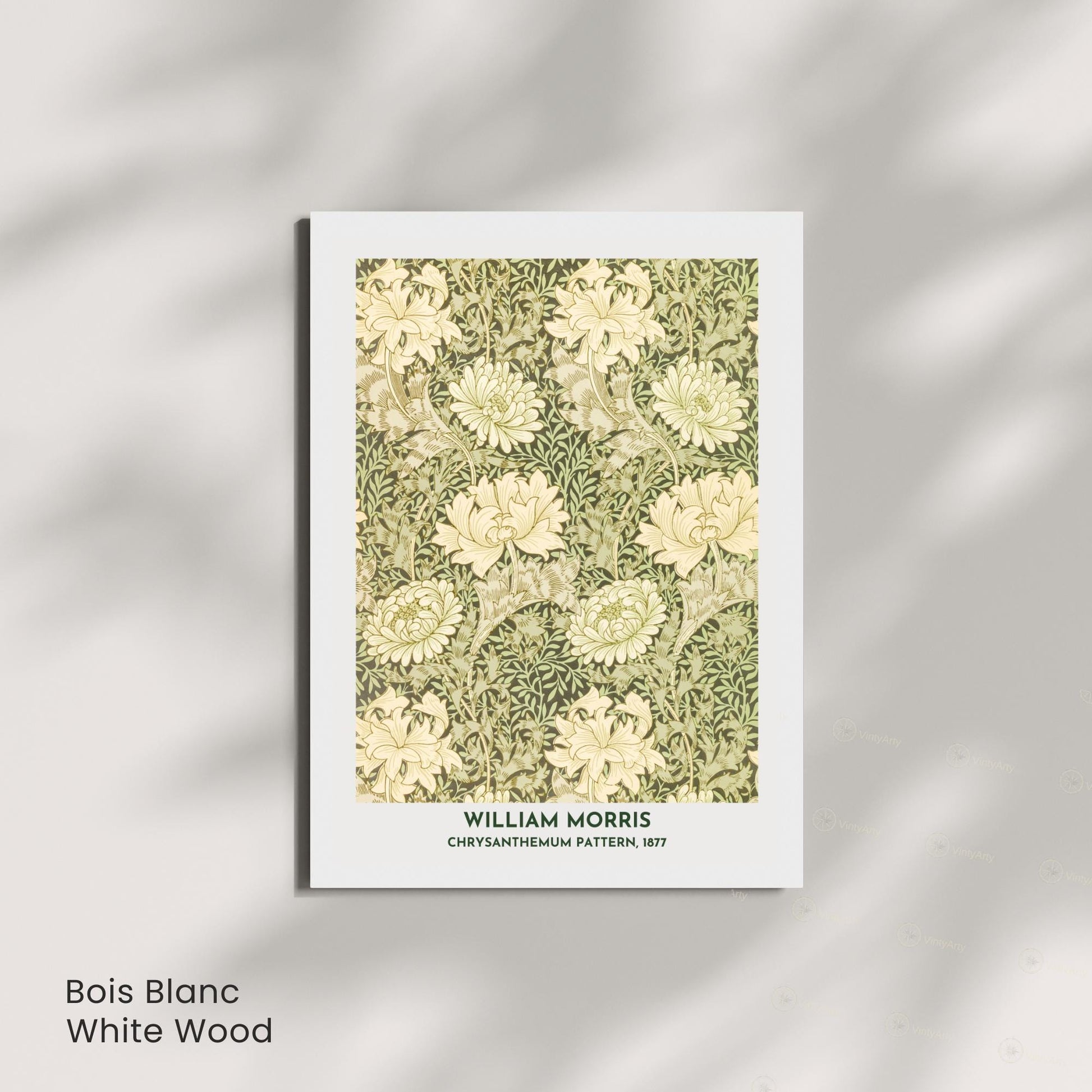 Affiche William Morris Chrysanthemum Pattern 1877 – Poster floral vintage Arts & Crafts, impression murale botanique, décoration intérieure