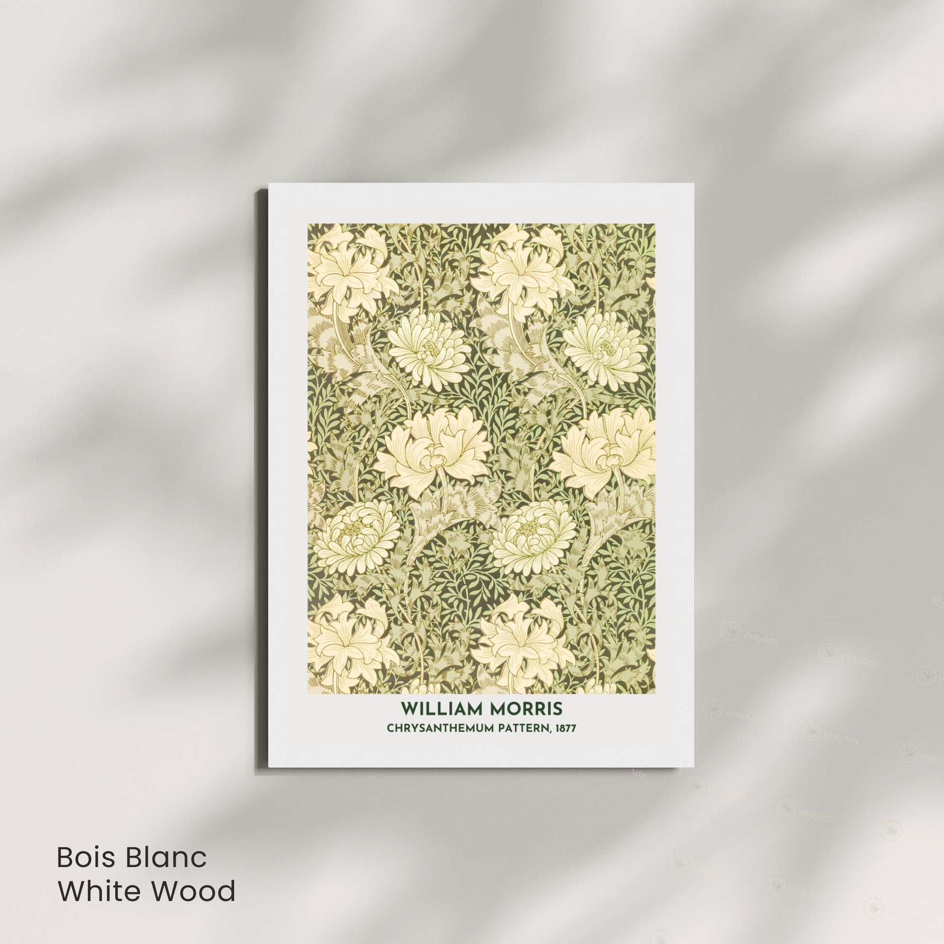 Affiche William Morris Chrysanthemum Pattern 1877 – Poster floral vintage Arts & Crafts, impression murale botanique, décoration intérieure