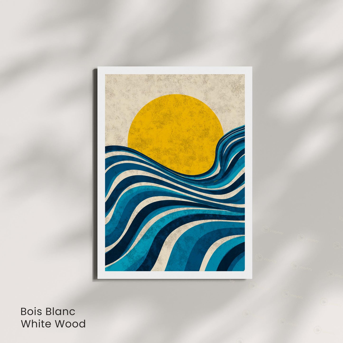 Affiche Soleil & Vagues – Style Bauhaus Abstrait | Poster graphique moderne | Décoration murale design minimaliste