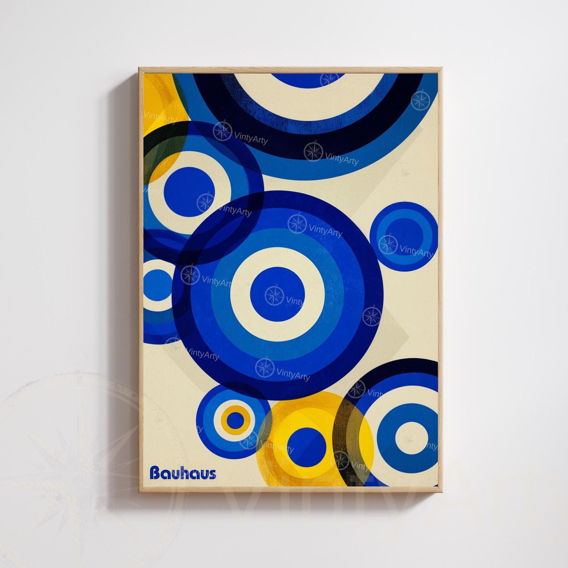 Affiche Bauhaus | Poster géométrique abstrait moderne