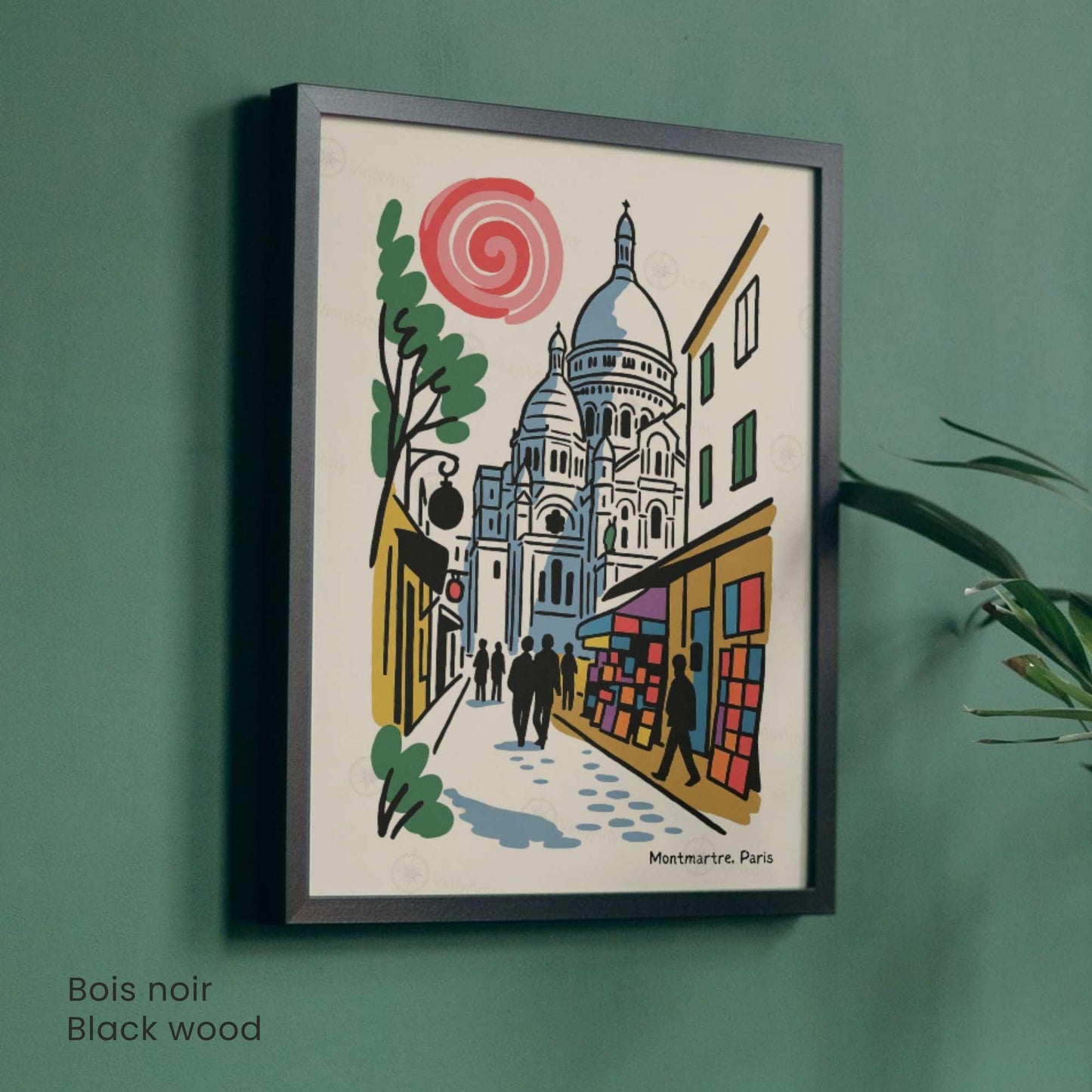 Affiche Montmartre Paris – Poster Sacré-Cœur | Décoration murale artistique & affiche voyage vintage