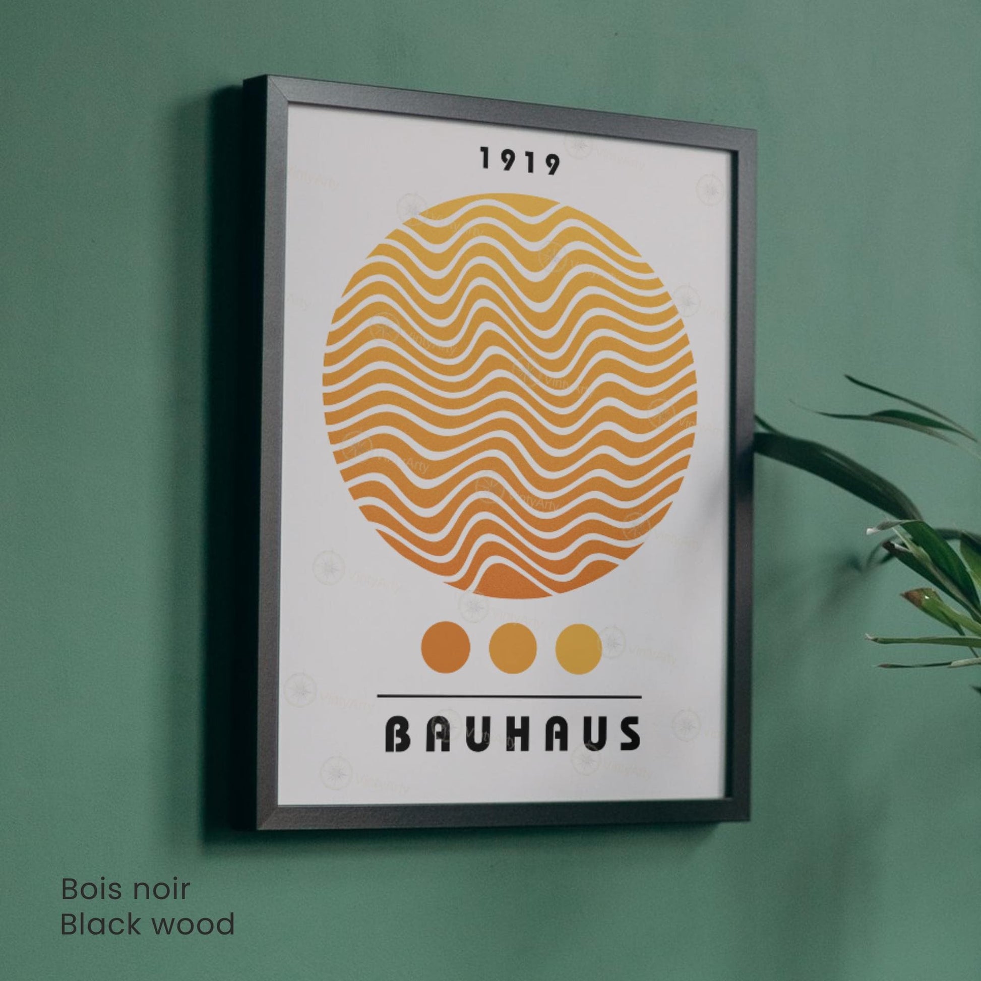 Affiche Bauhaus 1919 Cercle Orange – Poster Graphique Vintage, Impression Murale Moderne, Déco Design Minimaliste