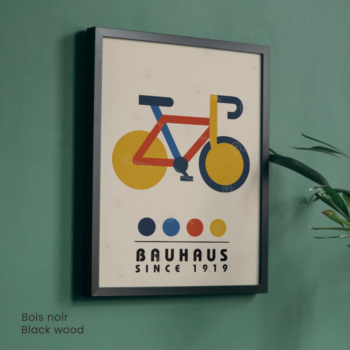 Affiche vélo – Poster géométrique moderne - Affiche Bauhaus