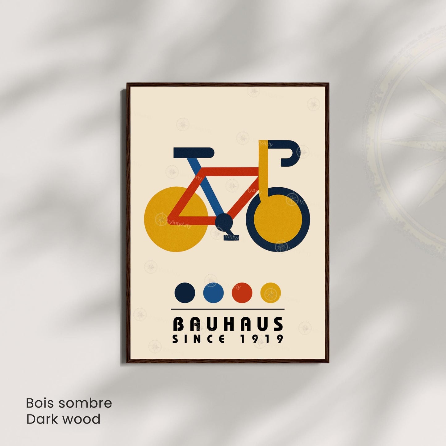 Affiche vélo – Poster géométrique moderne - Affiche Bauhaus