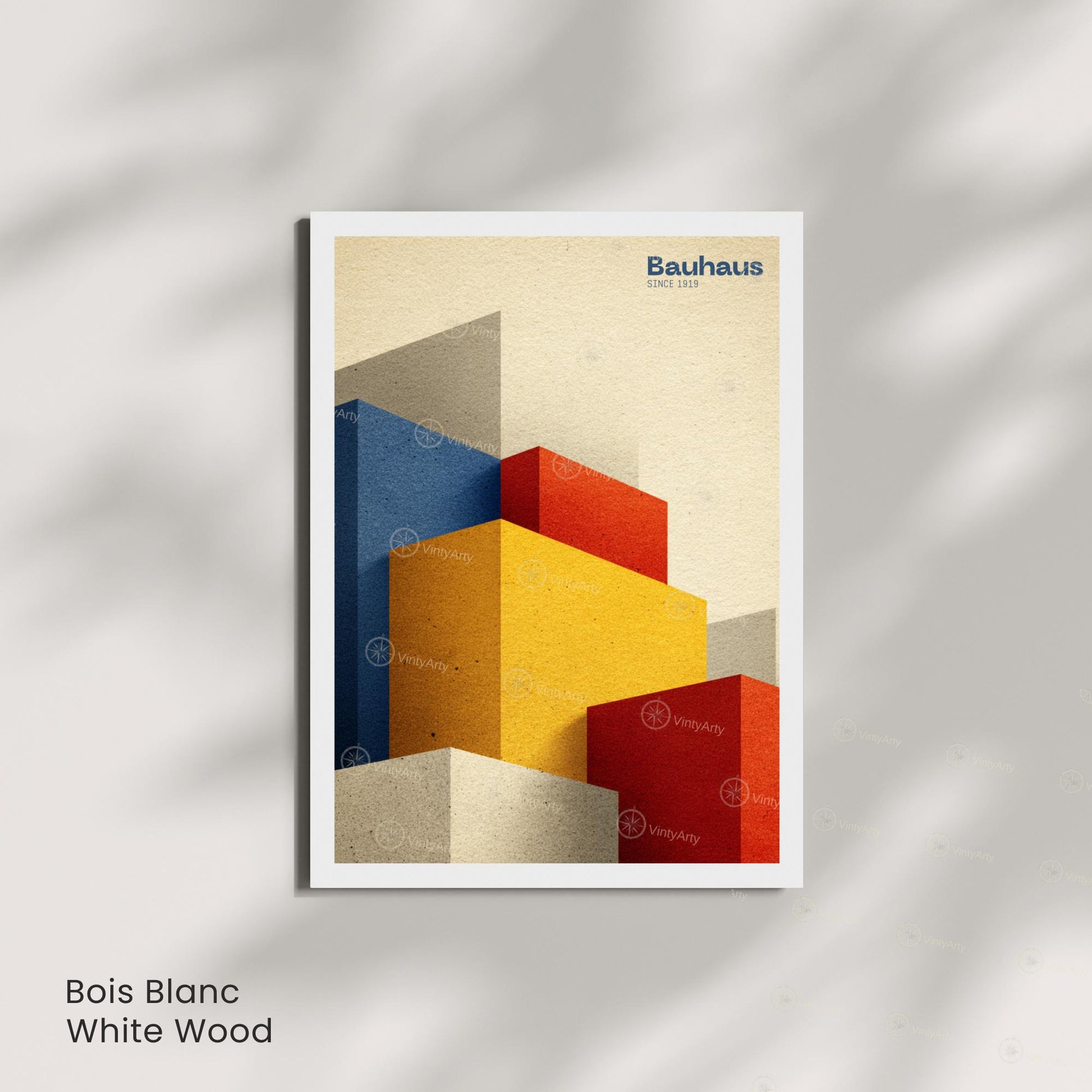 Affiche Bauhaus 1919 – Art Géométrique Abstrait, Impression Moderne