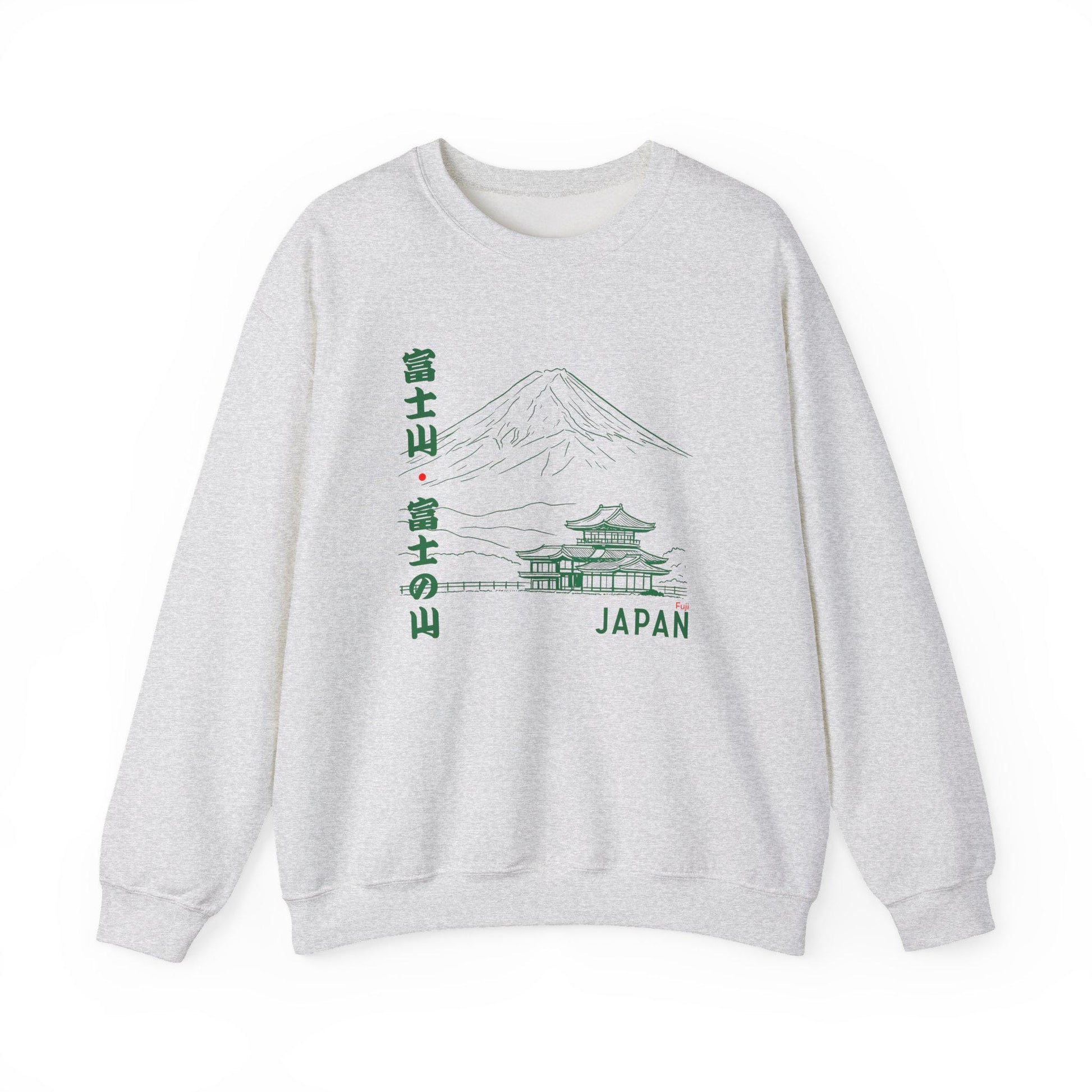 Sweatshirt unisexe Mont Fuji et temple japonais – Style authentique, sweatshirt Japon, confort casual