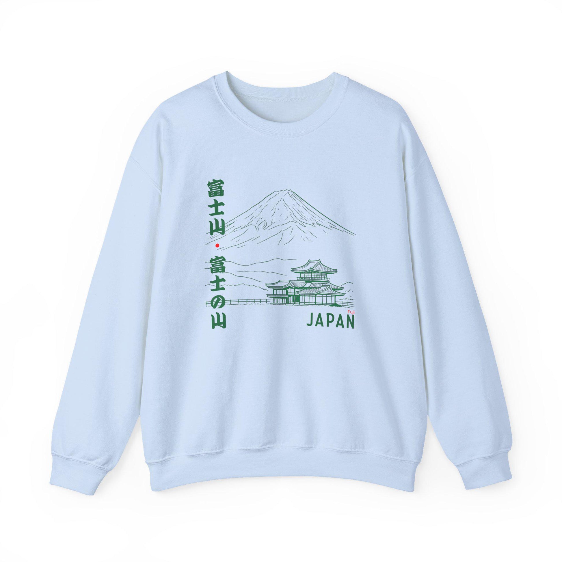 Sweatshirt unisexe Mont Fuji et temple japonais – Style authentique, sweatshirt Japon, confort casual