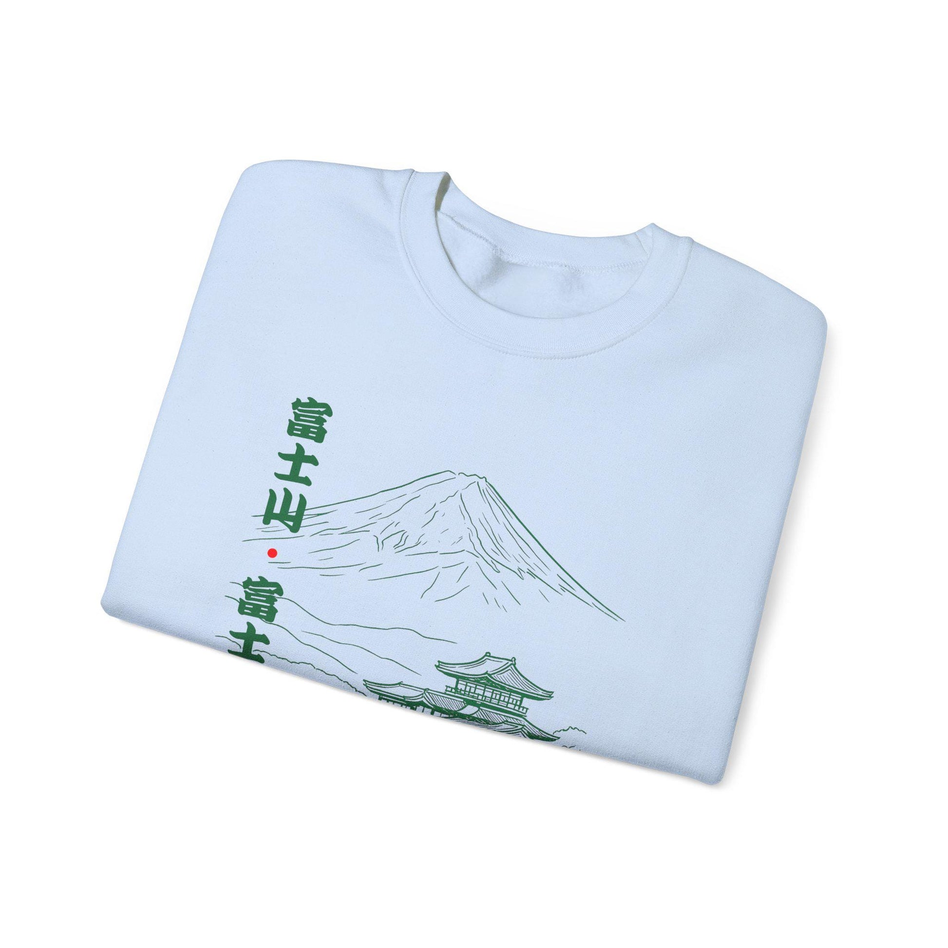 Sweatshirt unisexe Mont Fuji et temple japonais – Style authentique, sweatshirt Japon, confort casual