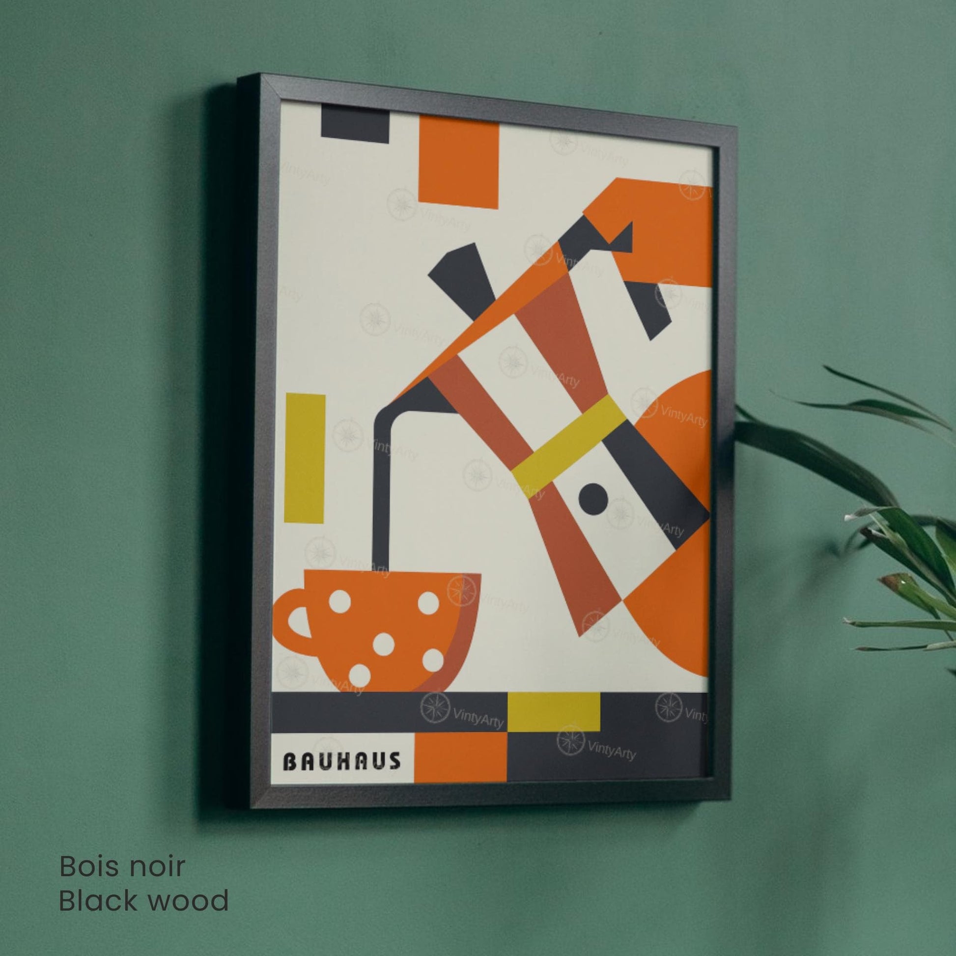 Affiche Bauhaus Café – Poster Abstrait Moderne, Art Géométrique