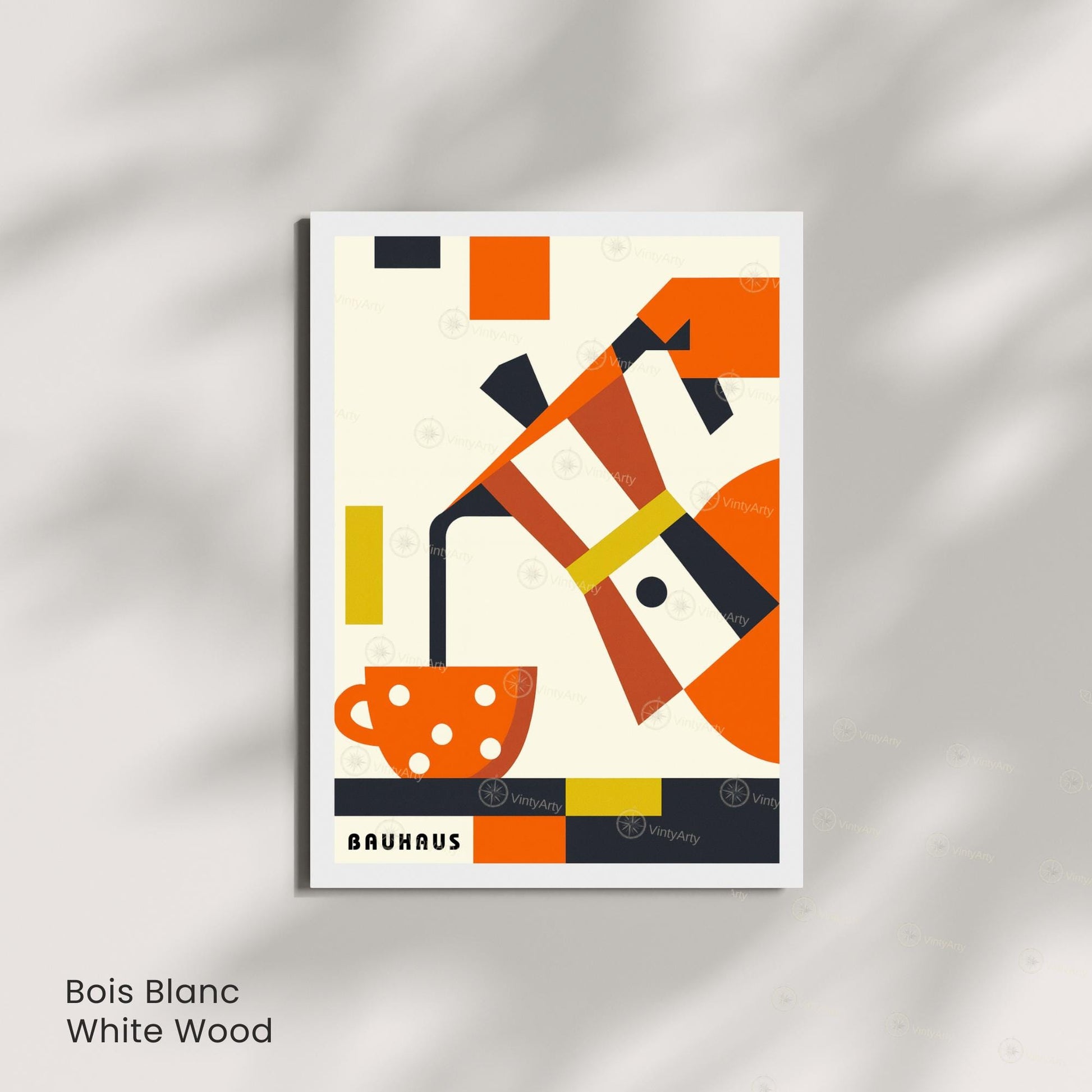 Affiche Bauhaus Café – Poster Abstrait Moderne, Art Géométrique