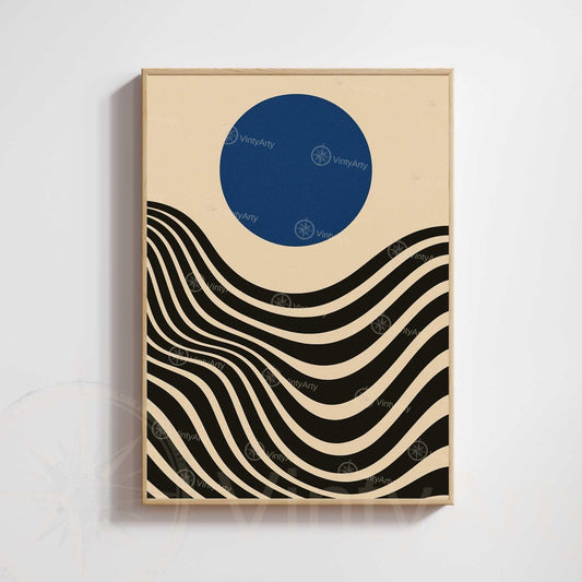 Affiche Bauhaus abstraite – Poster minimaliste géométrique, art mural moderne