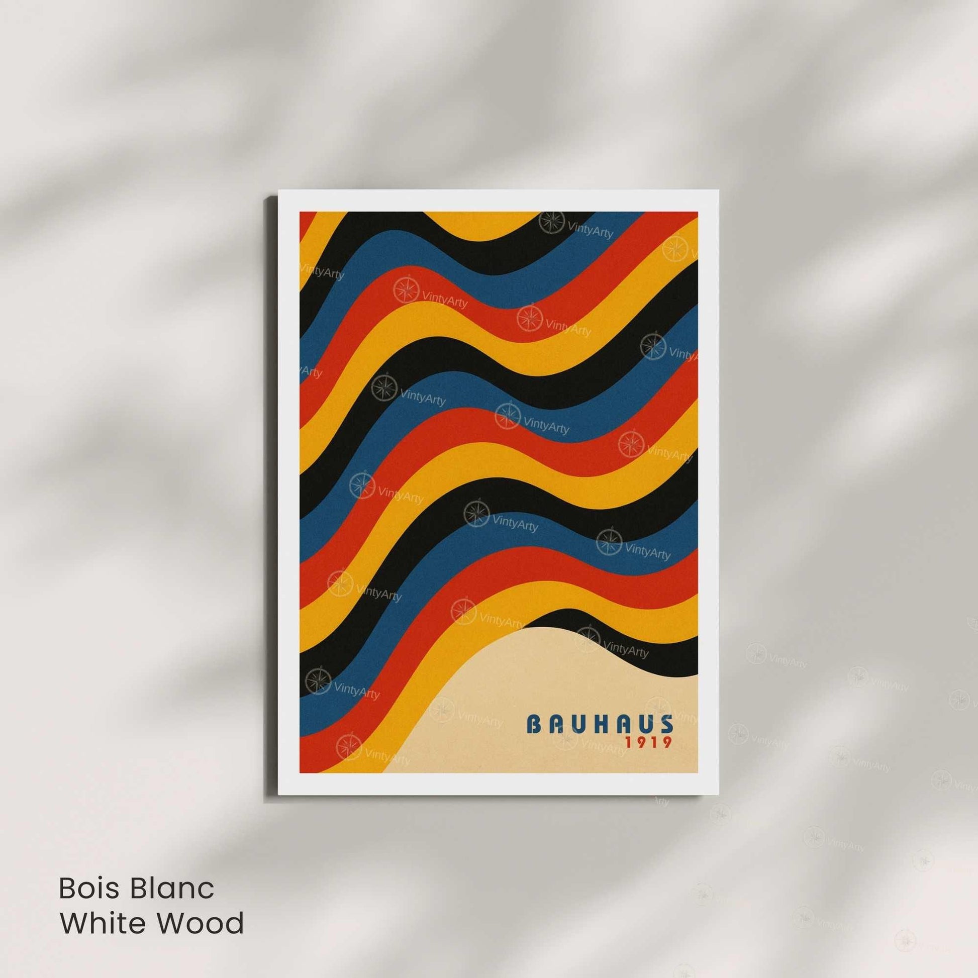 Affiche Bauhaus Vagues – Poster abstrait géométrique – Art mural design