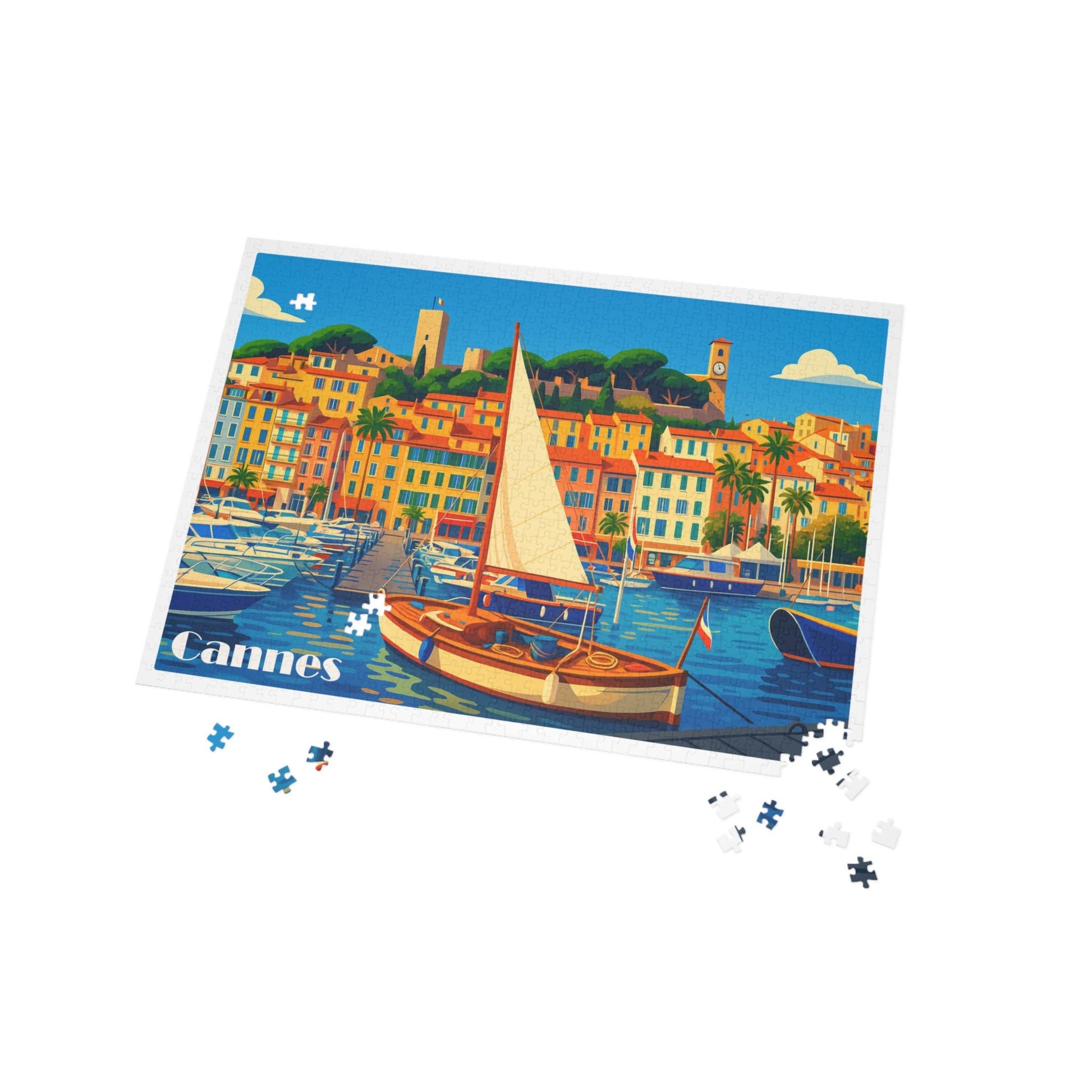 Cannes Scenic Puzzle - Relaxing Activity, Family Fun, Gift for Puzzle Lovers, Home Decor, 96-1000 Piece Options