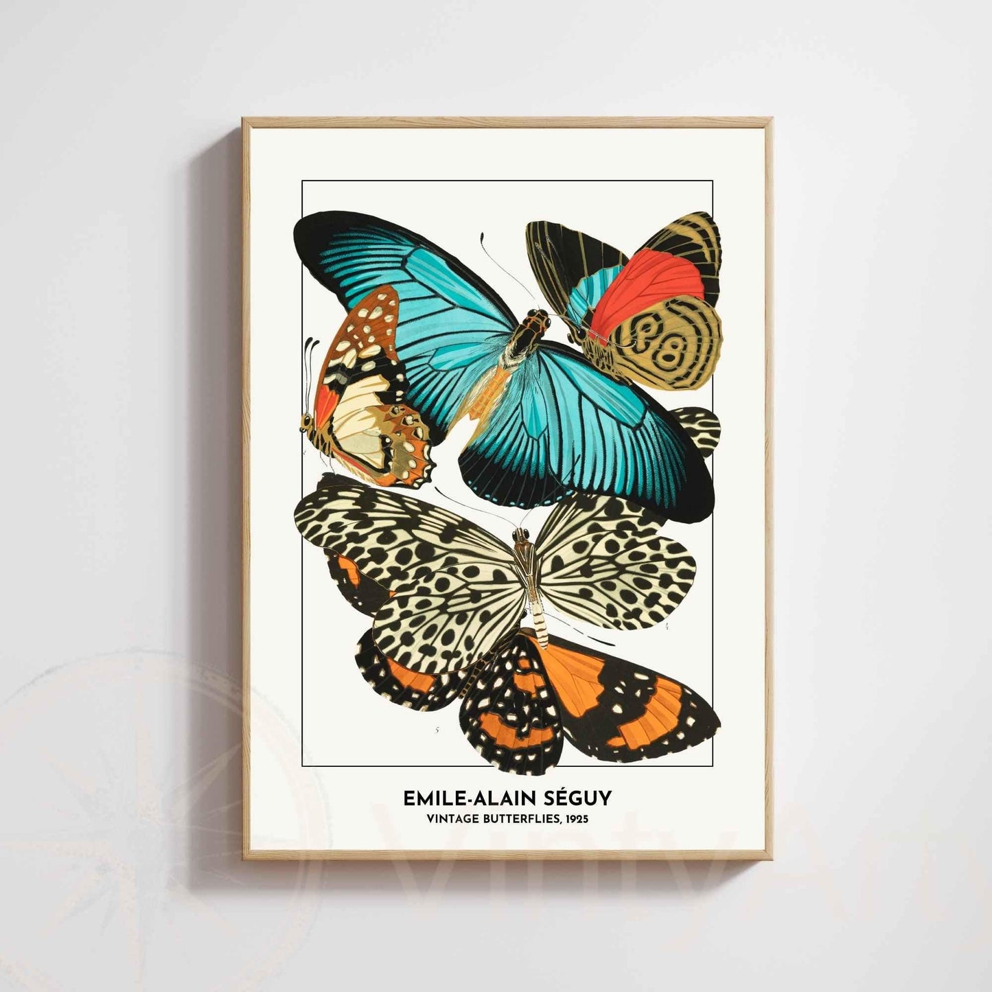 Vintage Butterfly Print – Émile-Alain Séguy Illustration 1925 – Naturalist Poster