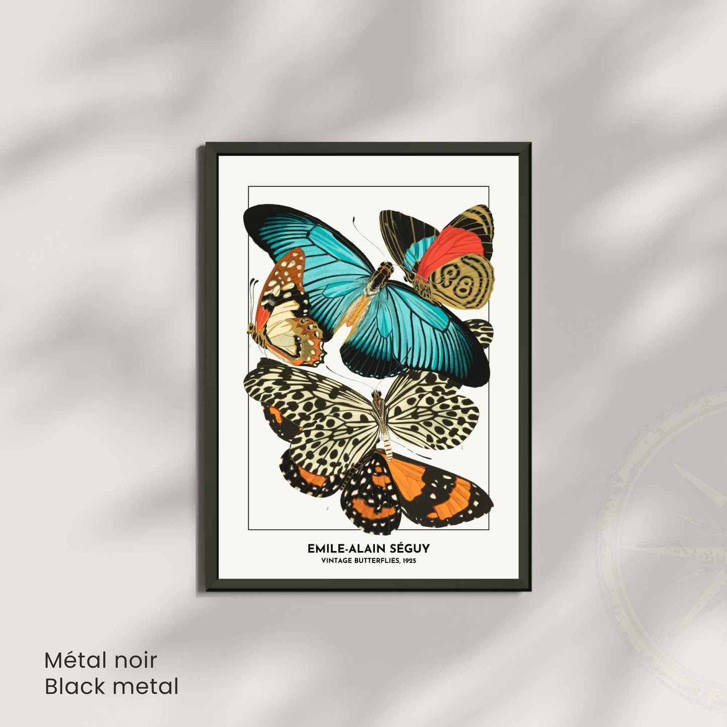 Affiche papillons vintage – Illustration Émile-Alain Séguy 1925 – Poster naturaliste