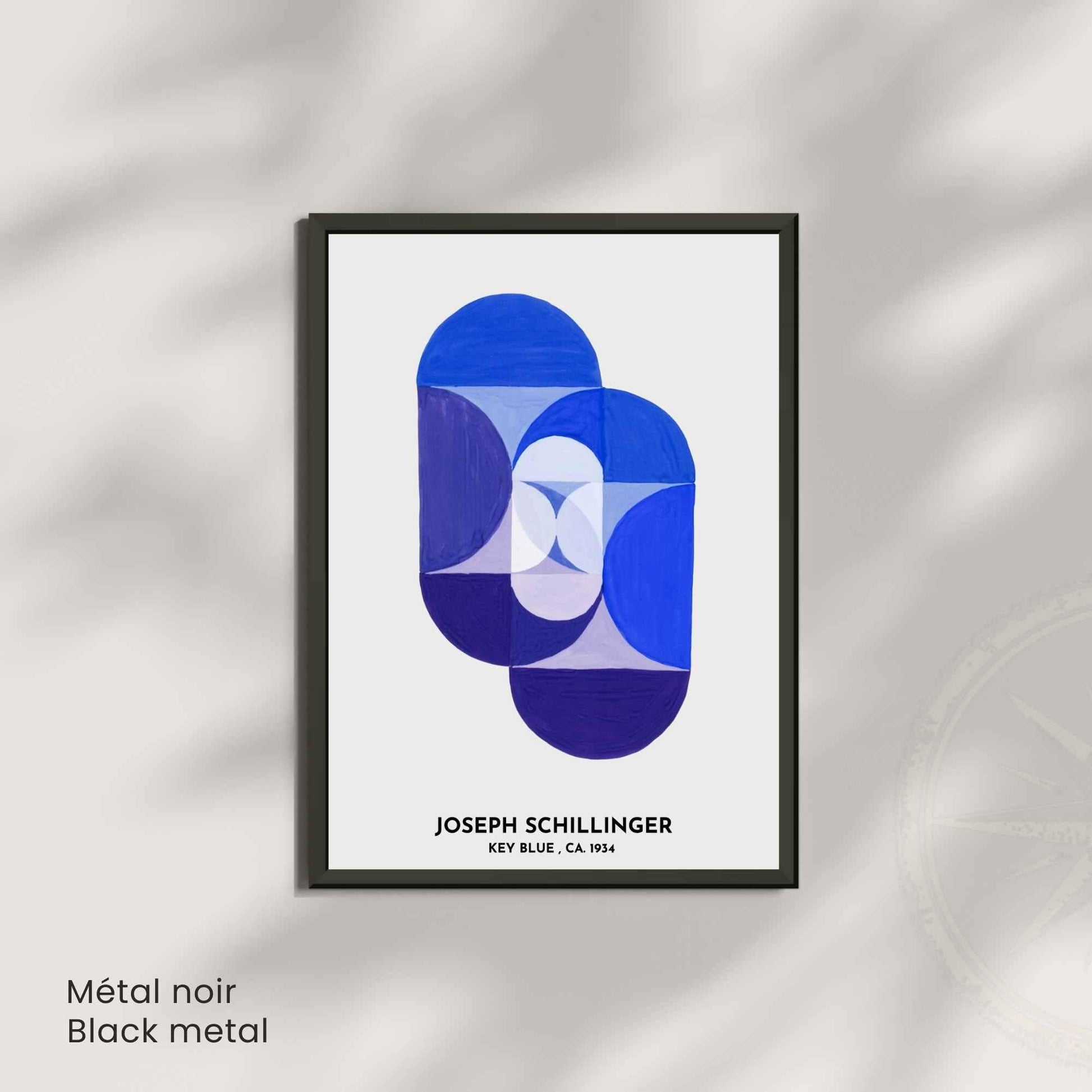 Affiche abstraite bleue – Joseph Schillinger Key Blue 1934 – Poster art géométrique vintage