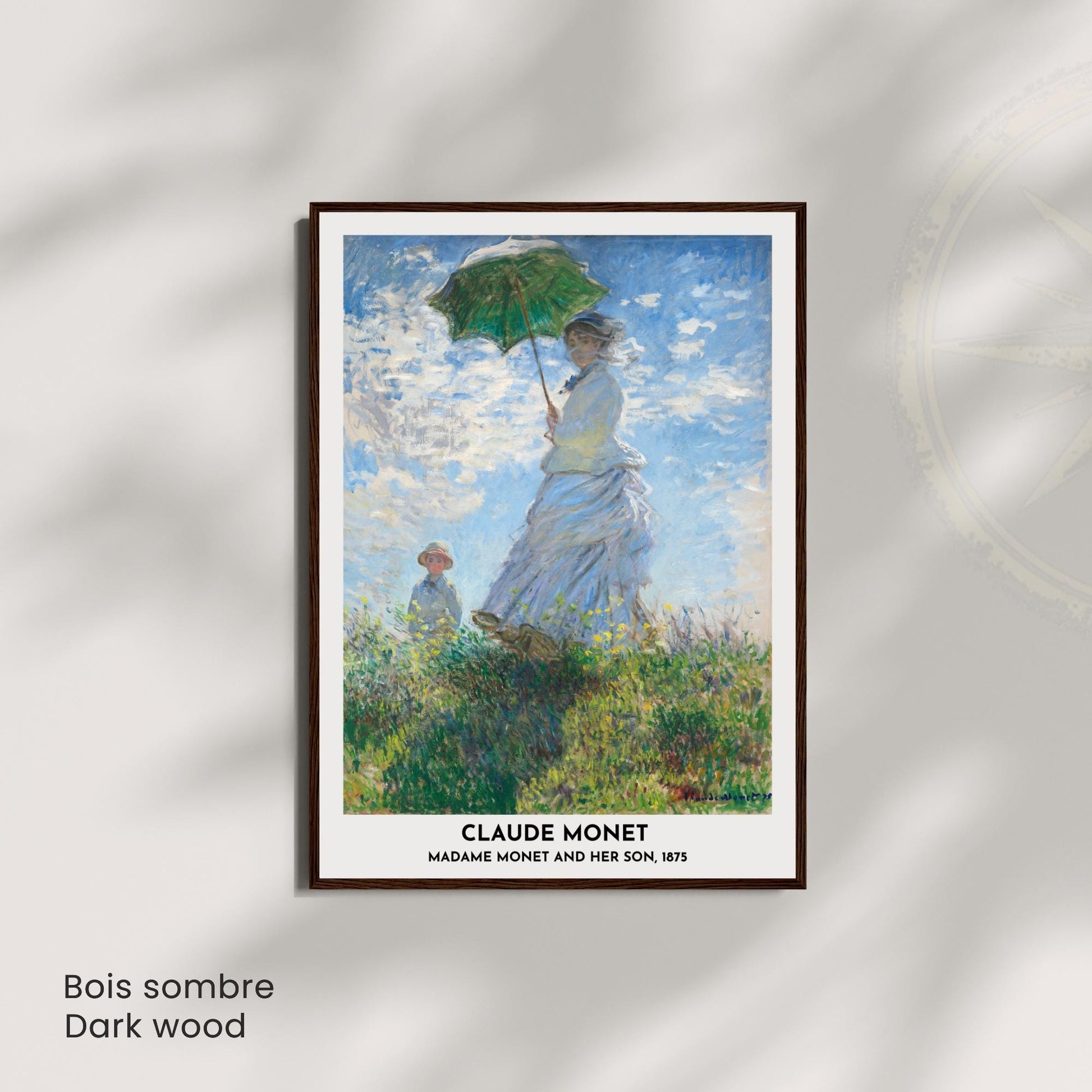 Affiche Claude Monet – Madame Monet et son fils, 1875 – Poster impressionniste