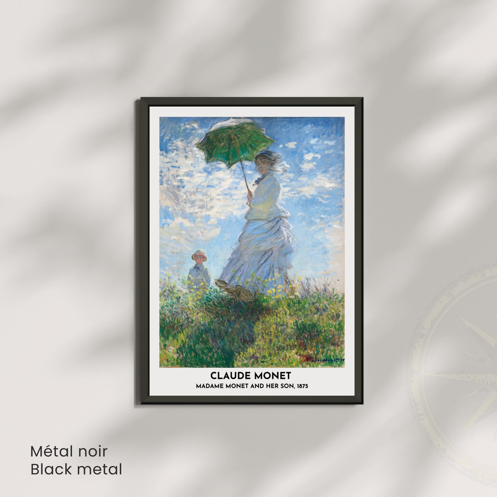 Affiche Claude Monet – Madame Monet et son fils, 1875 – Poster impressionniste