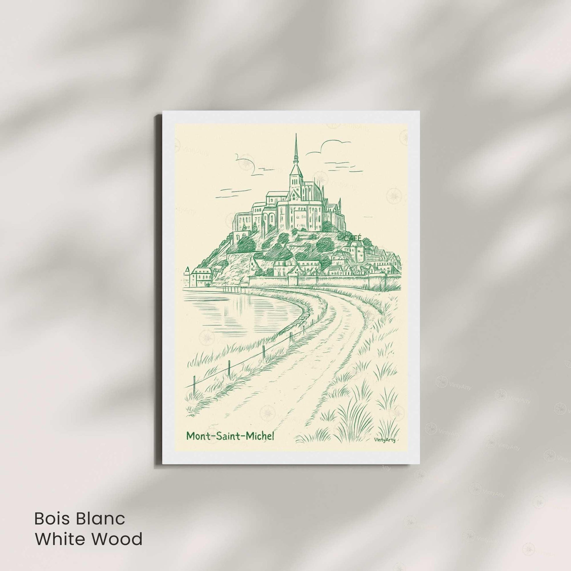 Affiche Mont Saint-Michel | Poster vintage France | Décoration murale Normandie