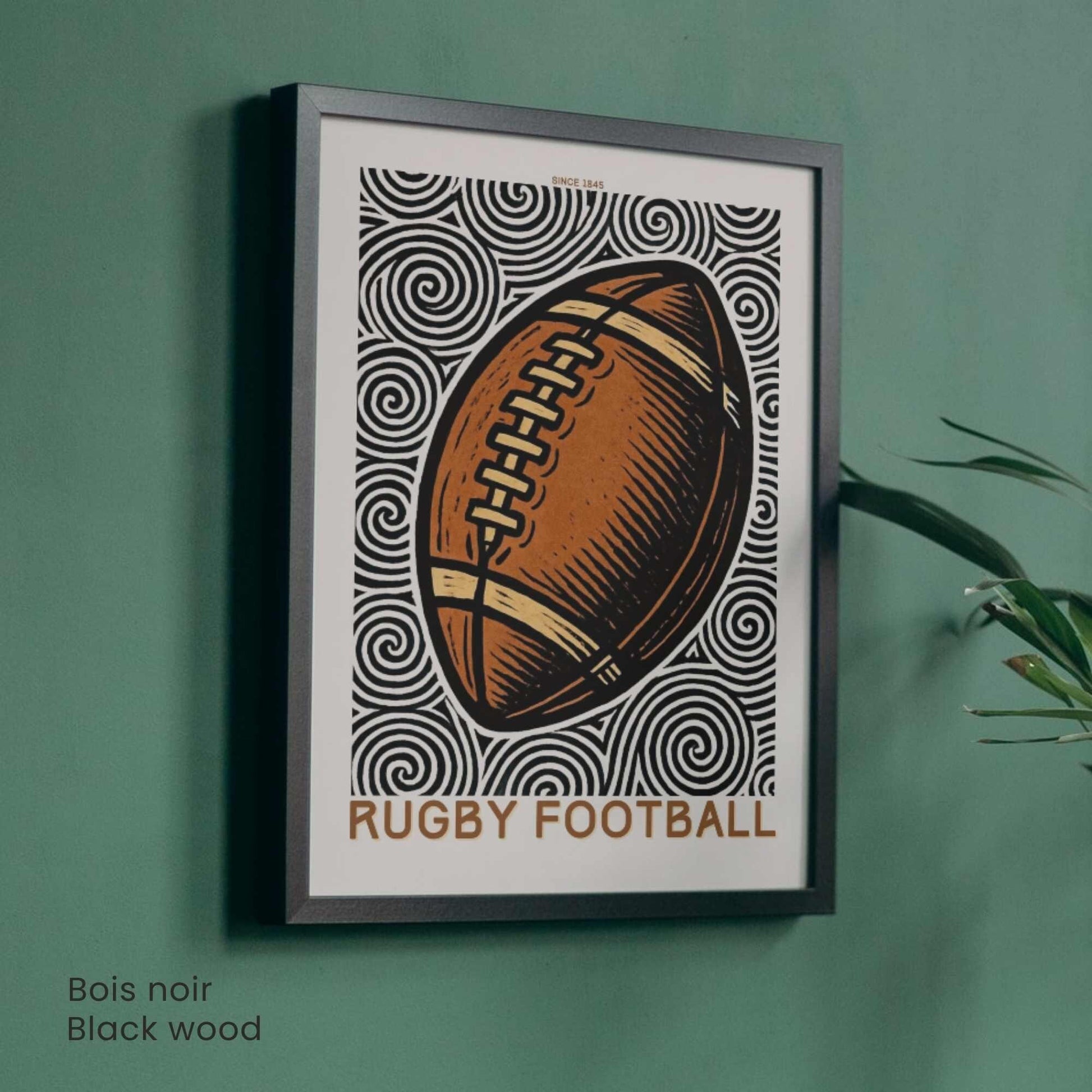Affiche Rugby Football | Poster Sport Vintage | Décoration Murale Rétro Rugby | Affiche Rugby