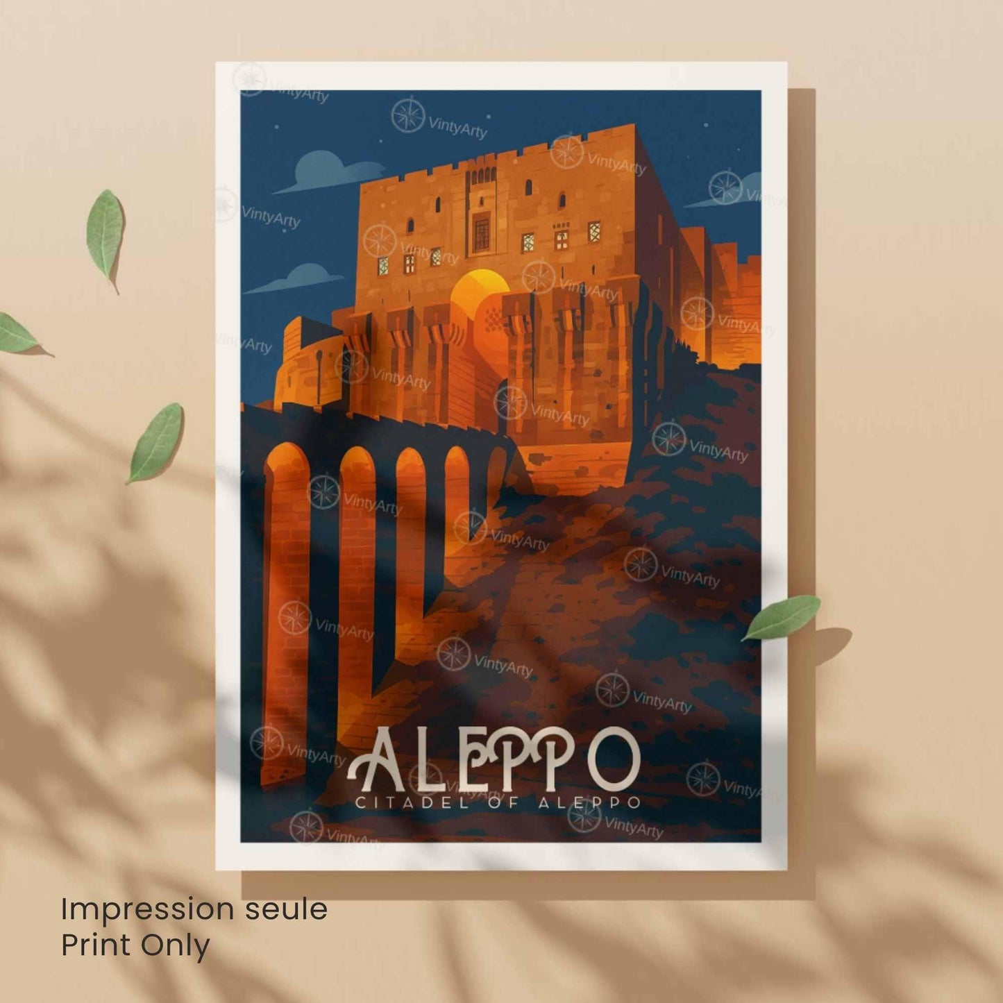 Affiche Alep | Citadelle d’Alep | Poster Syrie