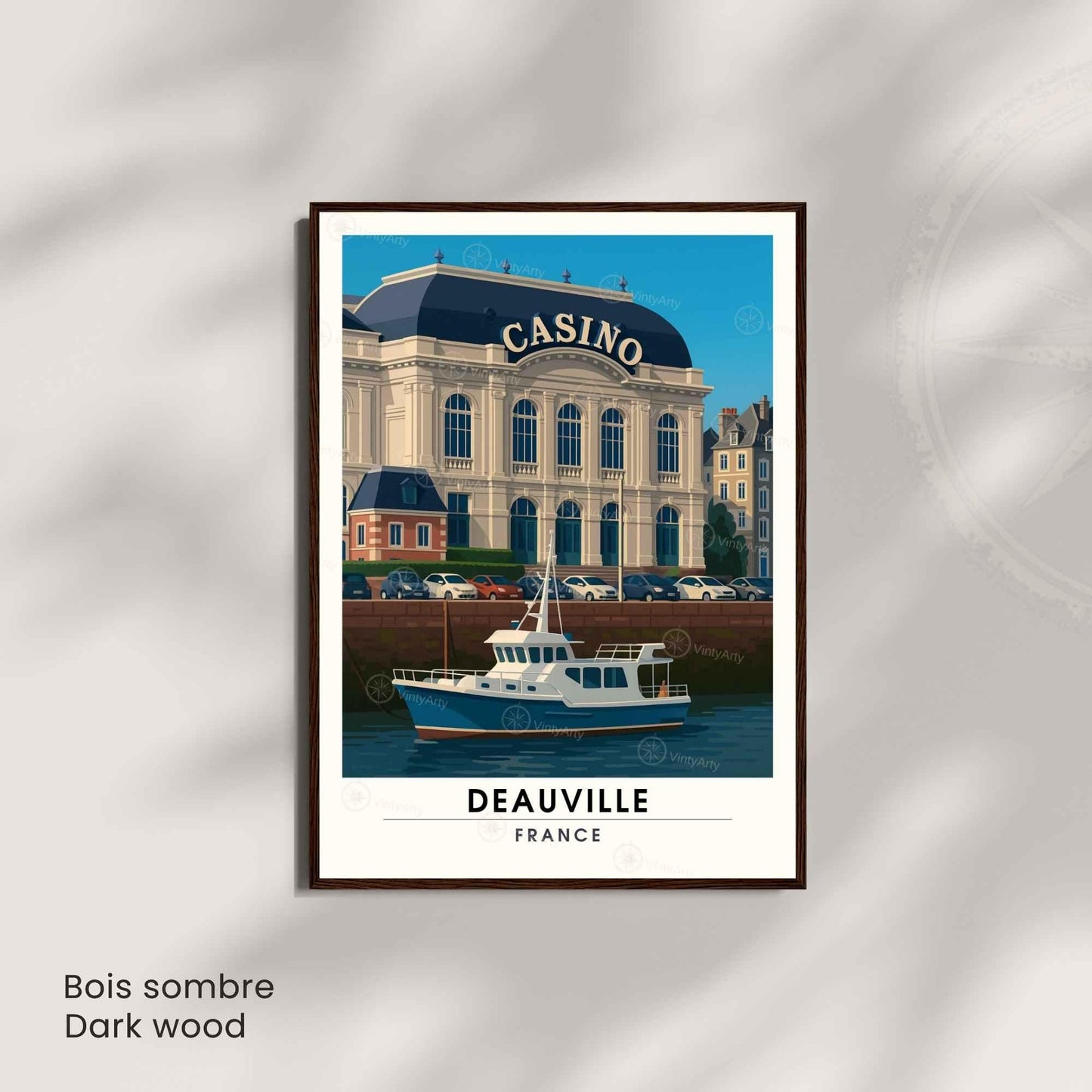Affiche Casino Deauville – Poster Vintage Normandie Chic | Décoration murale rétro France