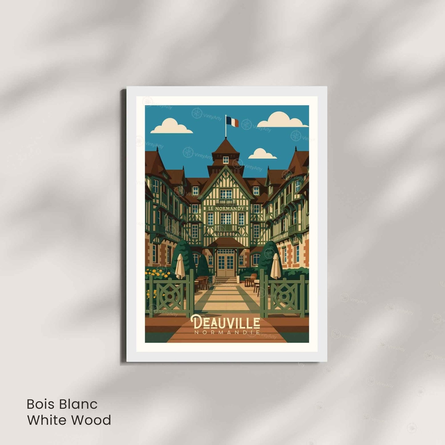 Affiche Deauville – Poster vintage Normandie, décoration murale, idée cadeau Normandie