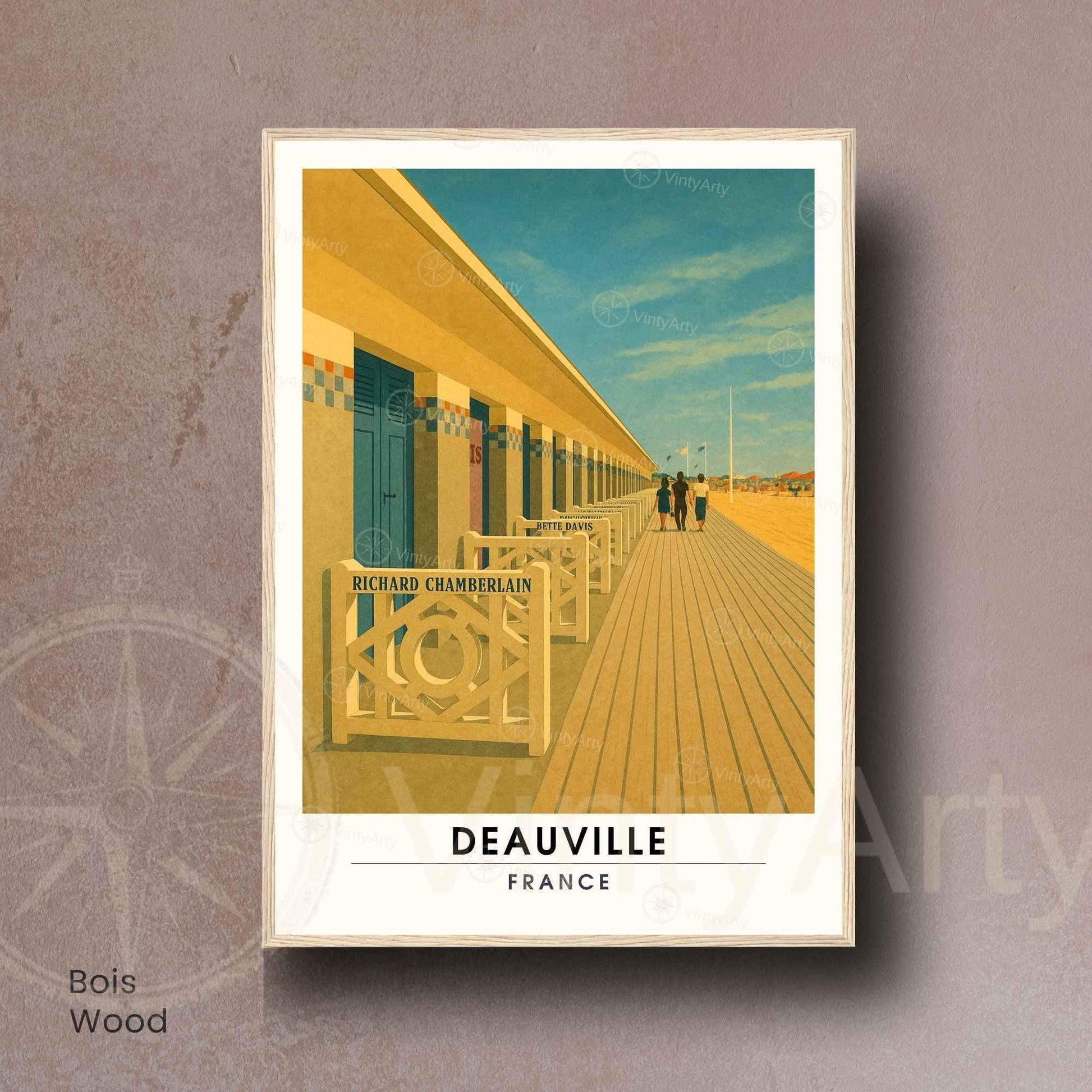 Affiche Deauville Port – Poster vintage Normandie