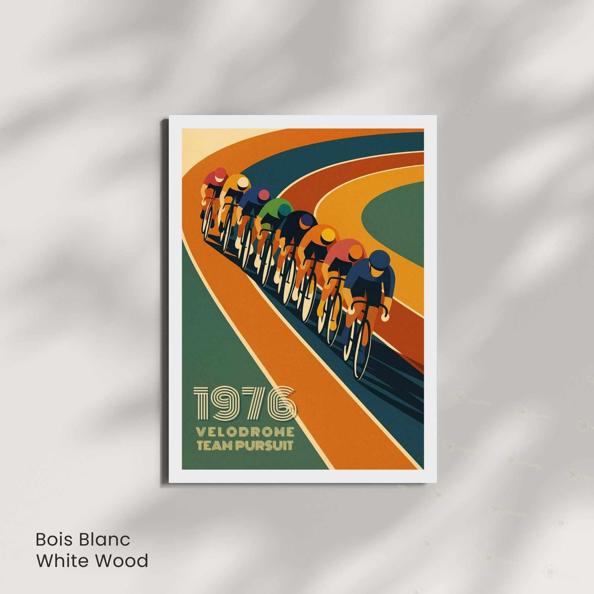 Affiche Vélodrome 1976 Cyclisme | Poster Vintage Cycliste | Illustration Sportive Murale