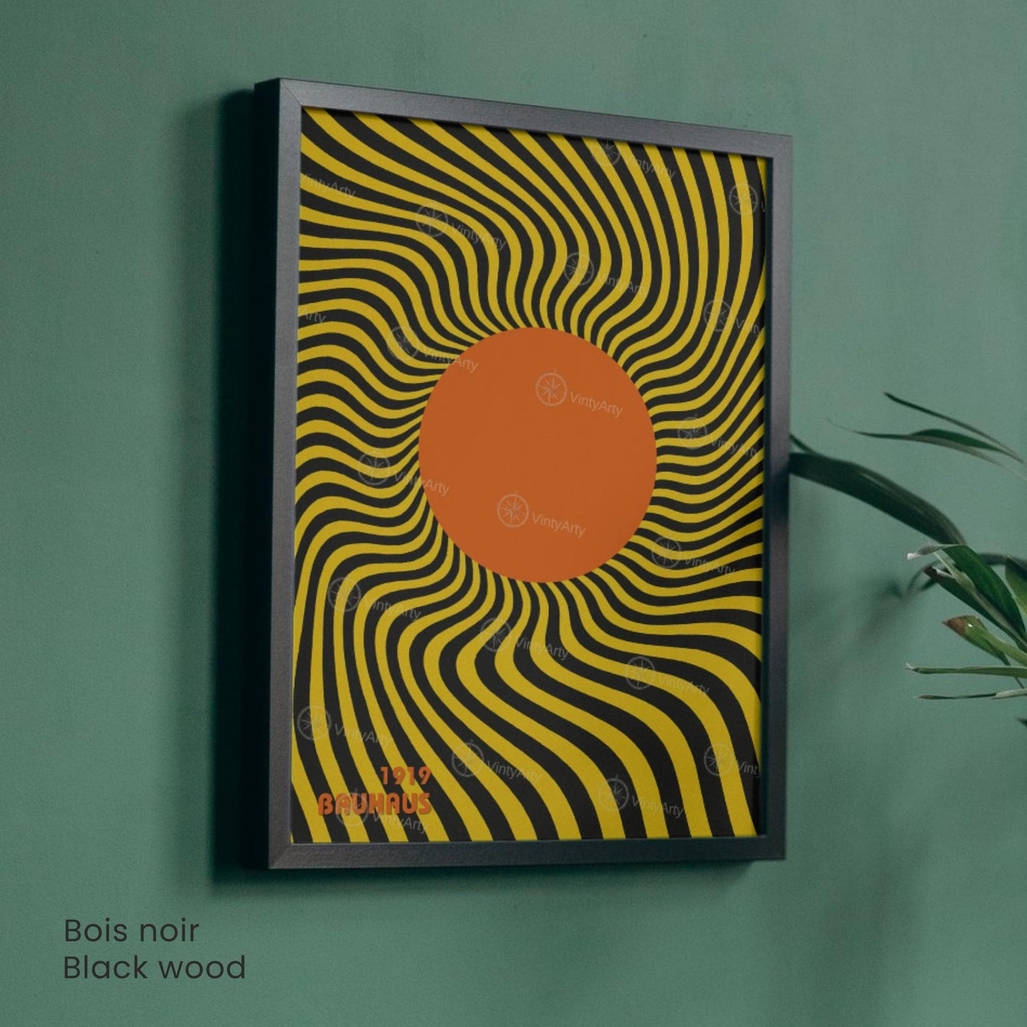 Affiche Bauhaus 1919 Cercle Orange – Poster Op Art