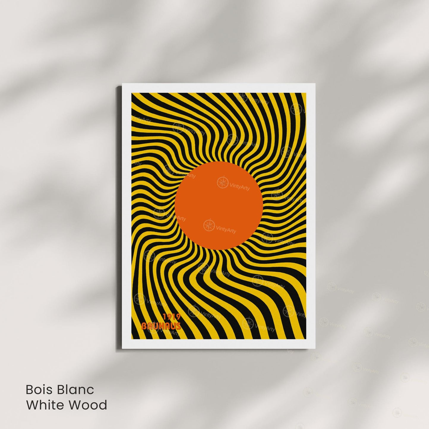 Affiche Bauhaus 1919 Cercle Orange – Poster Op Art