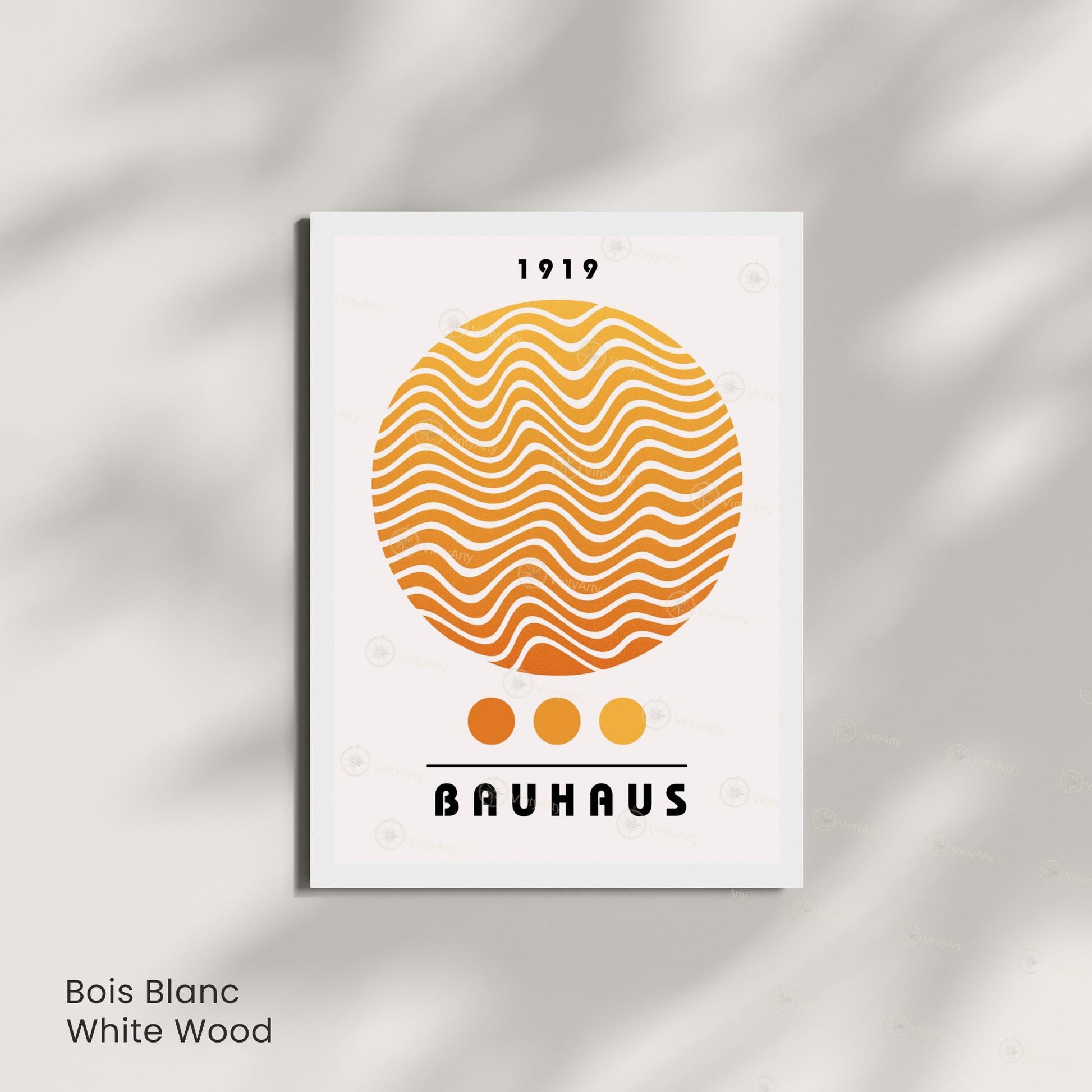 Affiche Bauhaus 1919 Cercle Orange – Poster Graphique Vintage, Impression Murale Moderne, Déco Design Minimaliste