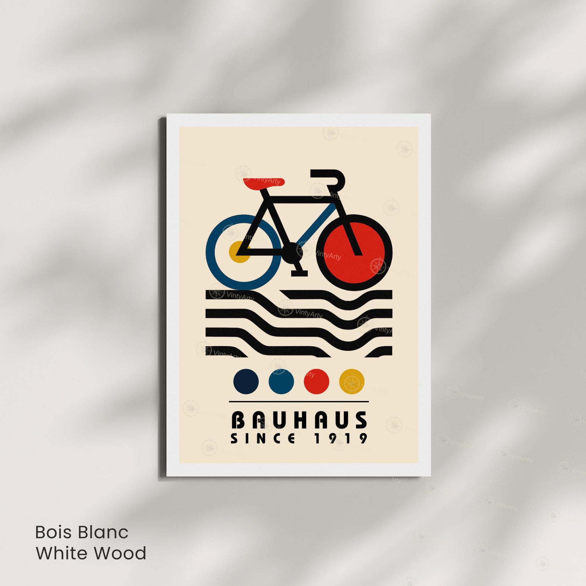 Affiche Bauhaus vélo – Poster géométrique moderne, art abstrait 1919