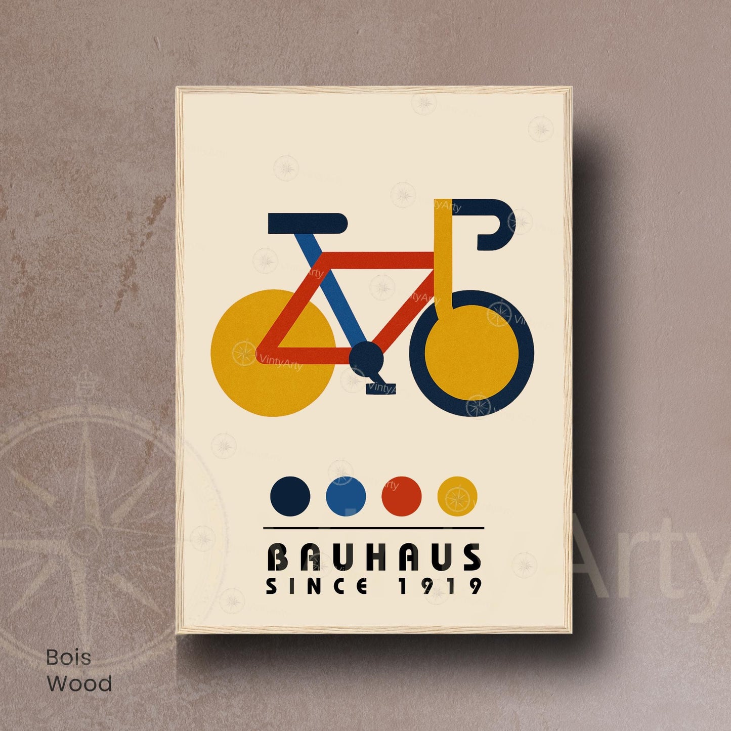 Affiche vélo – Poster géométrique moderne - Affiche Bauhaus