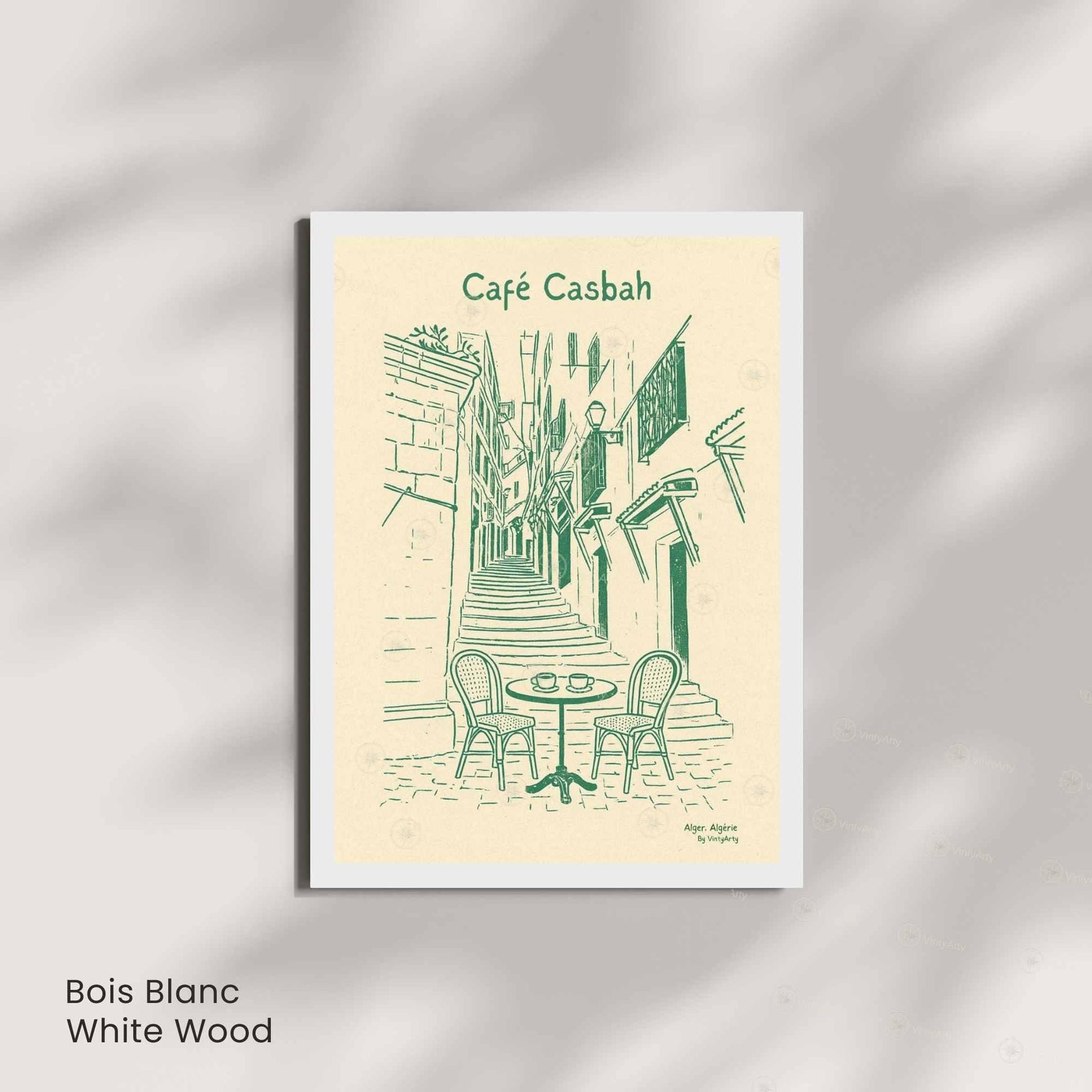 Affiche Café Casbah | Poster Vintage Alger | Art Rétro Algérie