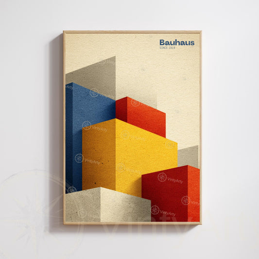 Bauhaus Poster 1919 – Abstract Geometric Wall Art, Modern Print