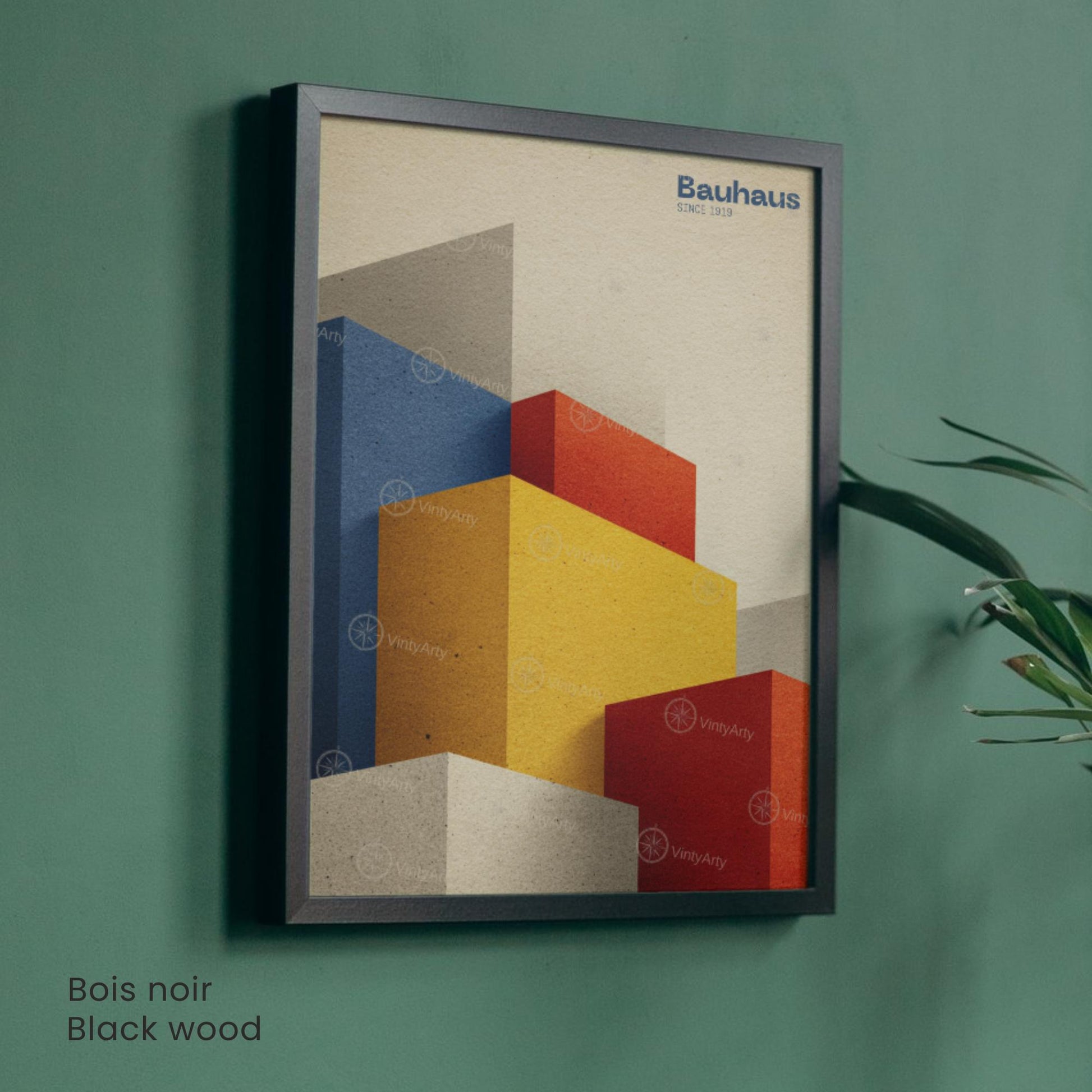 Affiche Bauhaus 1919 – Art Géométrique Abstrait, Impression Moderne